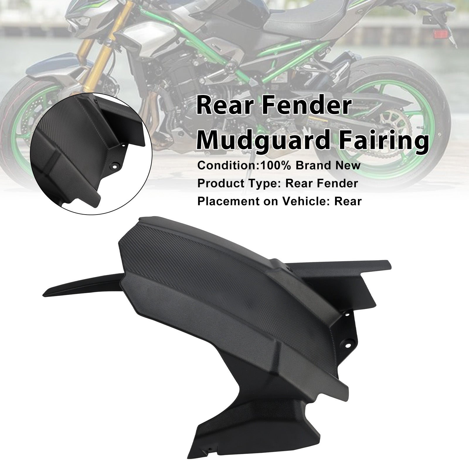 2025-2026 Kawasaki Z900 Z900SE Rear Fender Mudguard Fairing