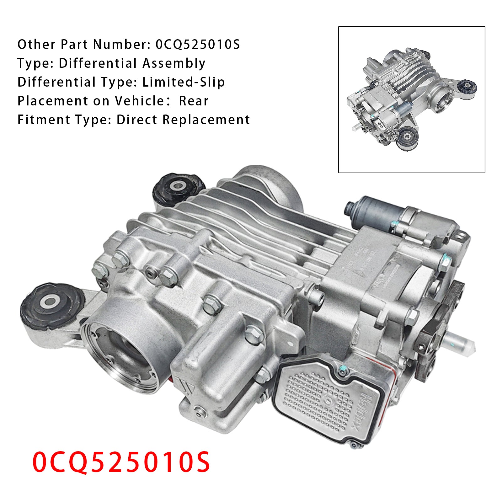 2017-2020.8.31 AUDI Q2 quattro 4 Motion Rear Differential Assembly 0CQ525010S