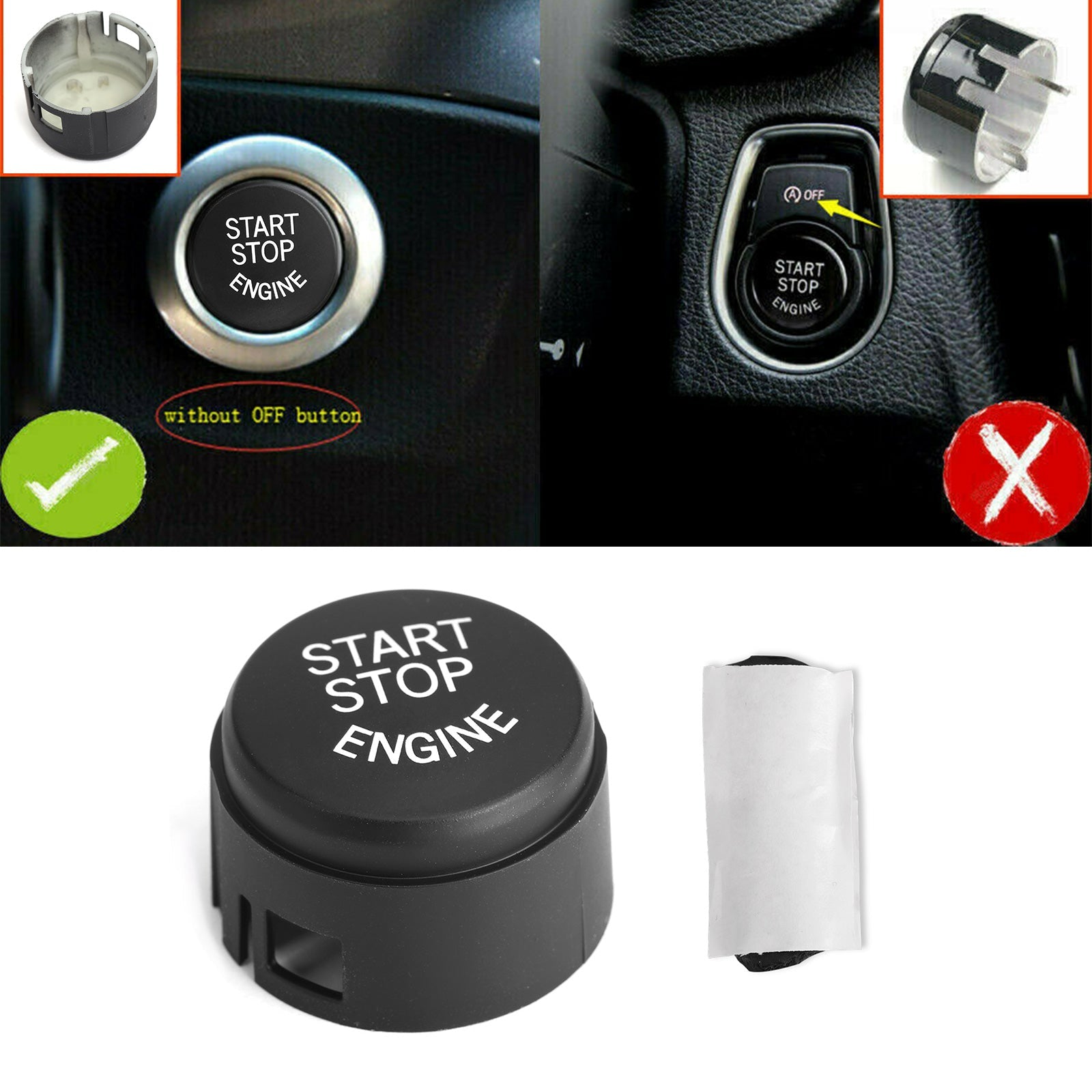 Black Start Stop Engine Push Button Switch Cover For BMW F31 F30 F21 F20 F15 F25