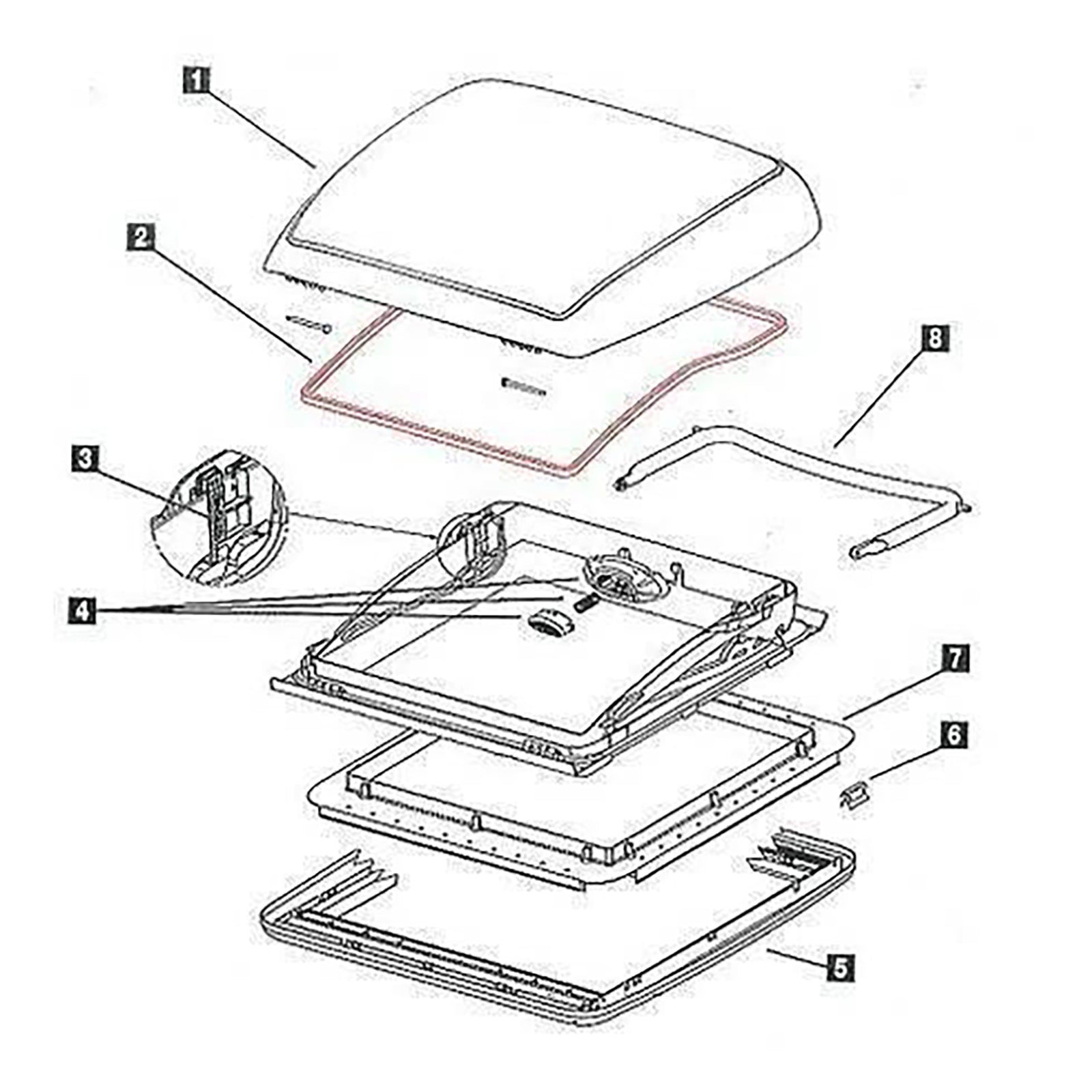 Rooflight Black Rubber Foam Seal 1.65m BG1327 For Heki Mini