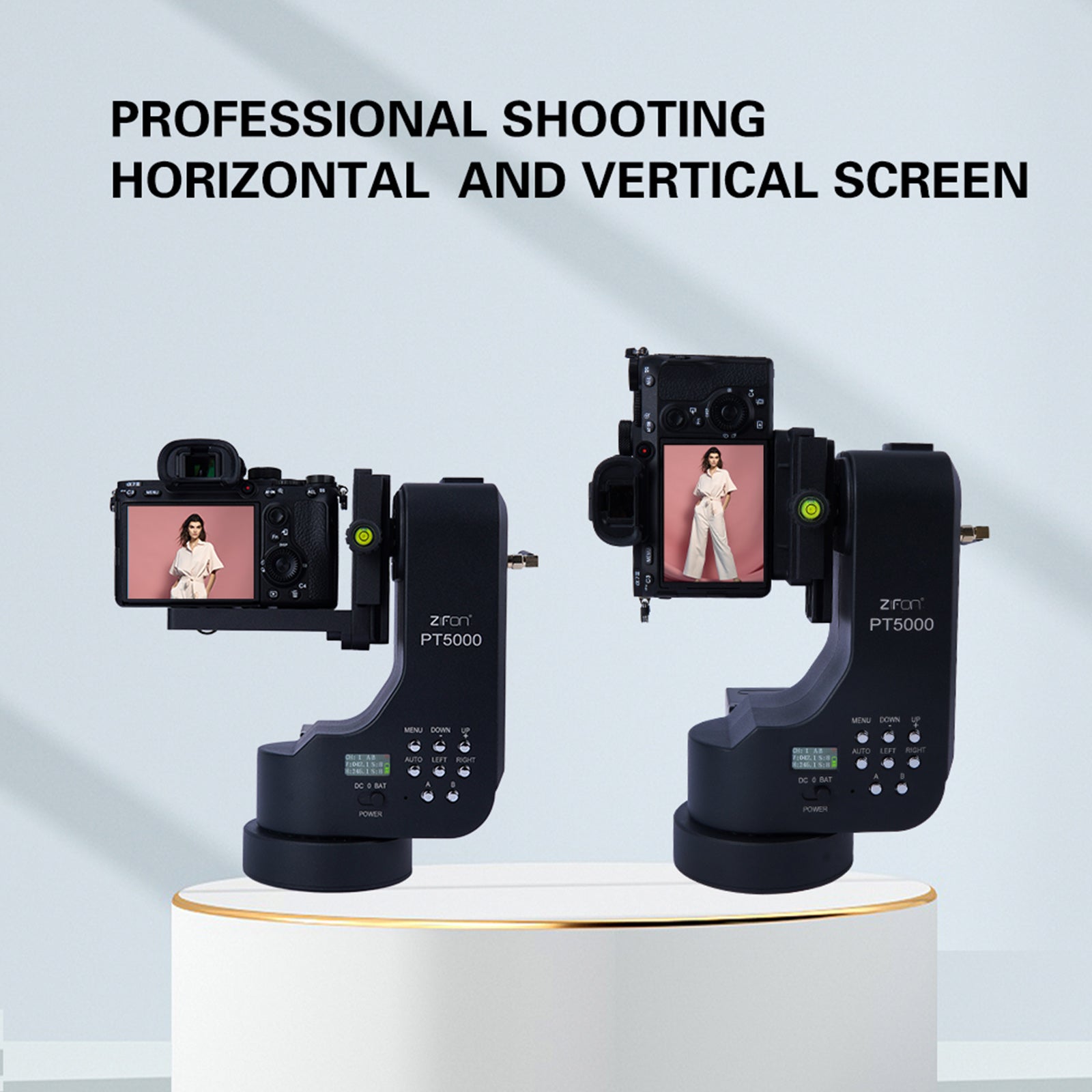 PT-5000 Camera Remote Control Electric Cloud Platform Tilt 360 Panoramic Mirror Rotation Dual Axis Micro Slr Camera Mobile Phone