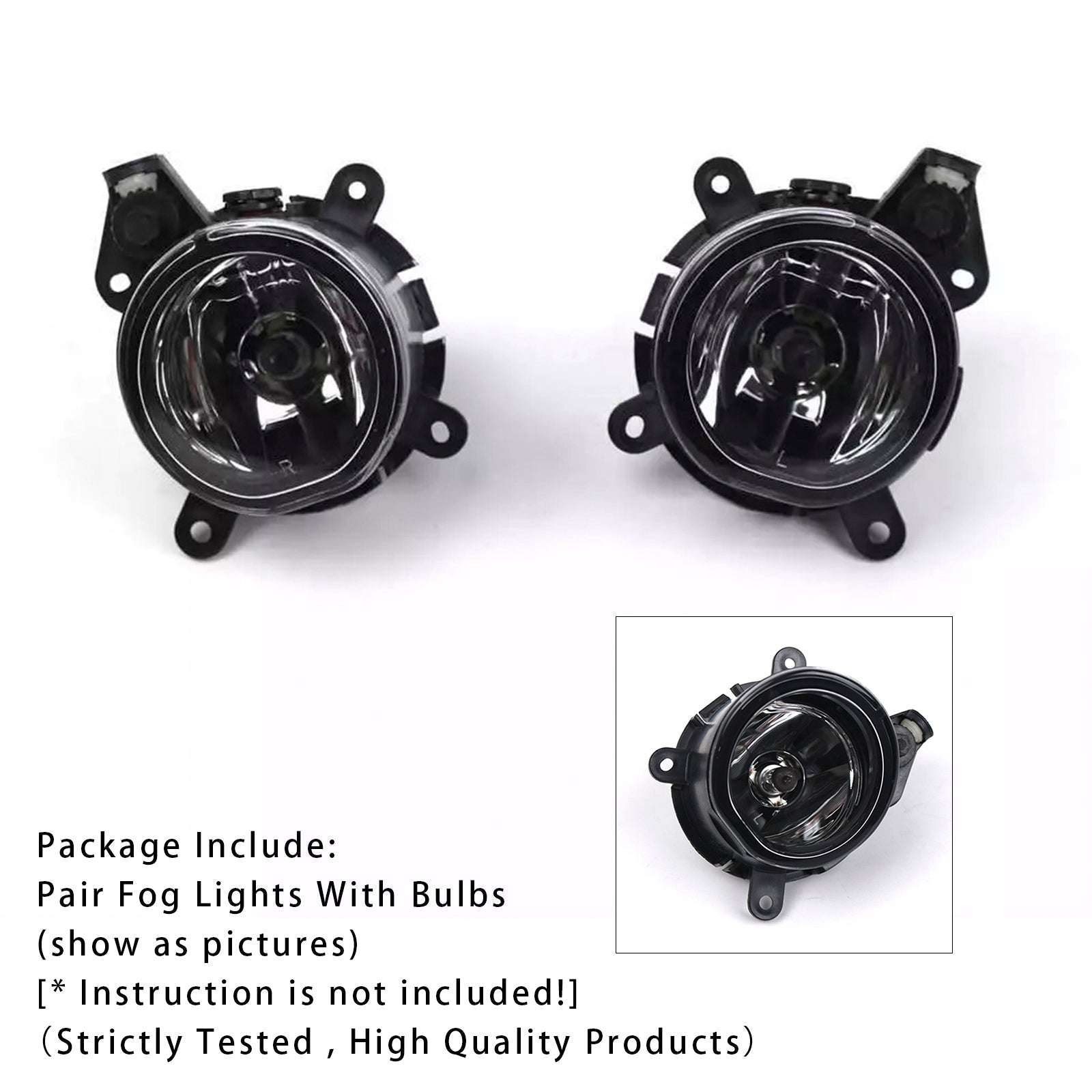 Pair Front Bumper Fog Lights For Mini Cooper One R50 R52 R53 63176925050
