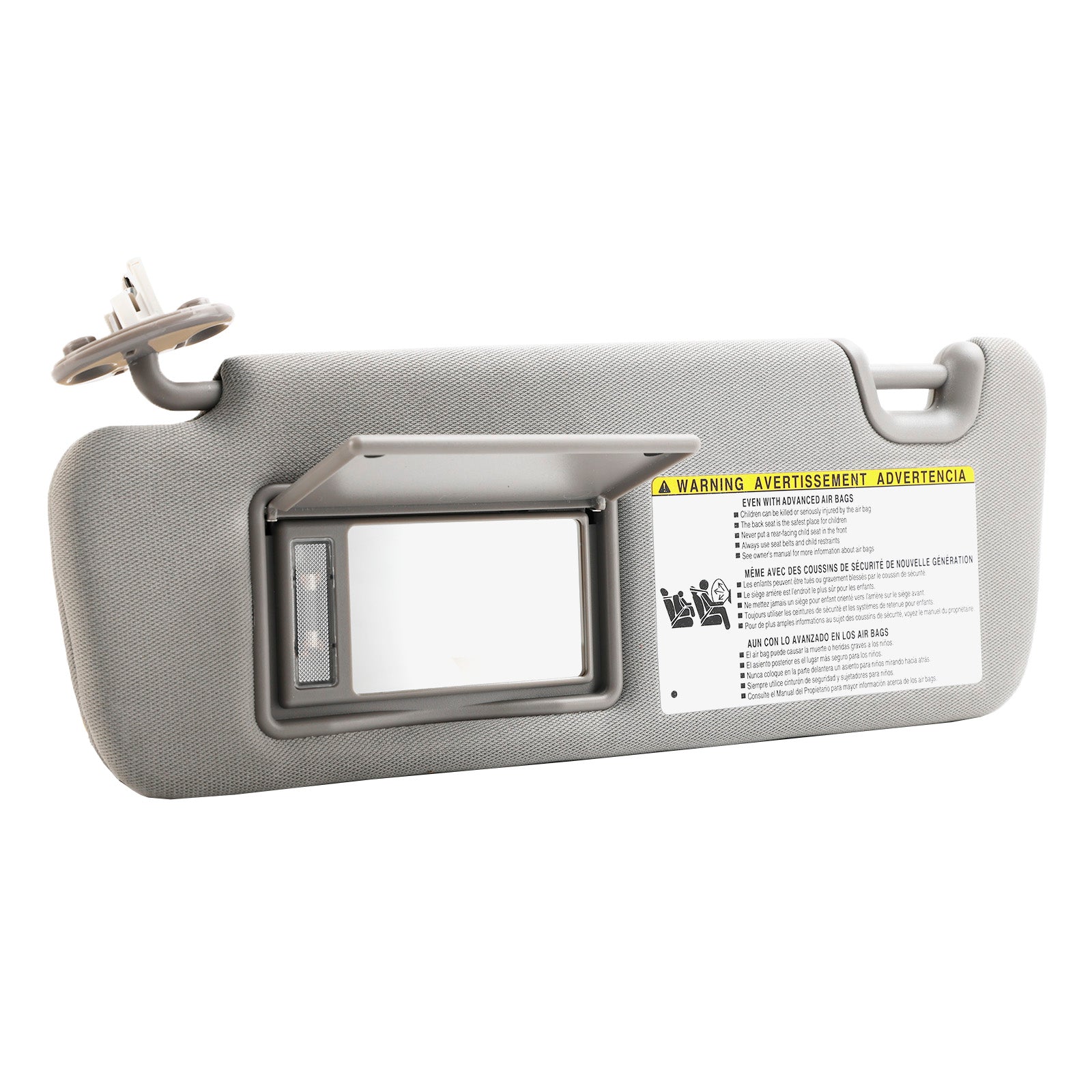 Left Sun Visor W/Vanity Light Gray 74320-0E074-B0 For Toyota Highlander 2014-19