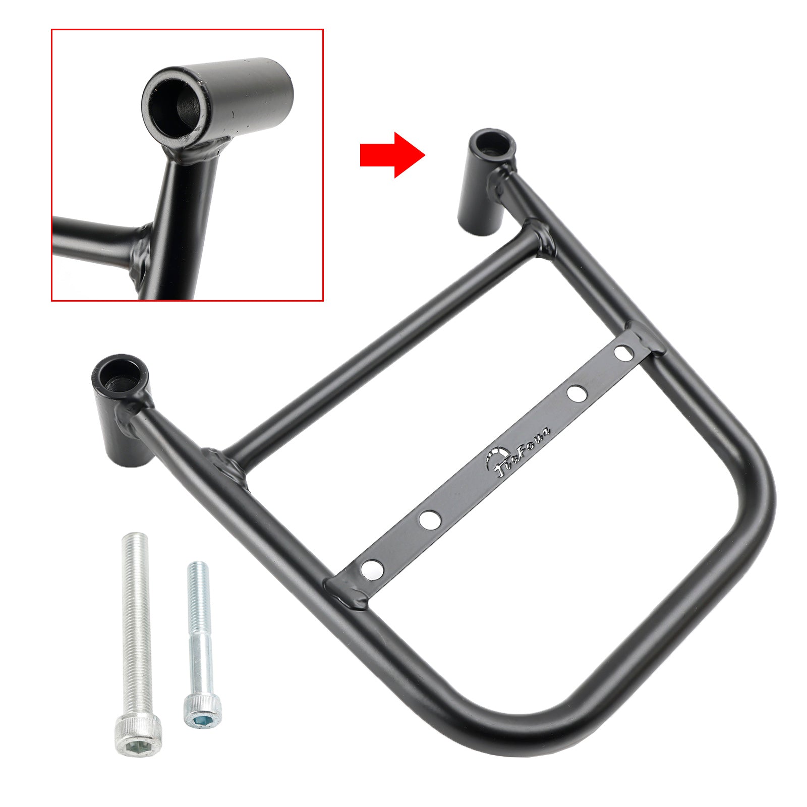 Luggage Rack Side Saddle Bag Mount Bracket For Kawasaki Vulcan S 650 16-23 Cafe