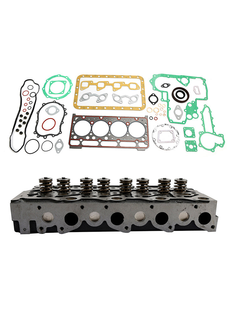 For Kubota V2403 Engine Cylinder Head Assy + Rebuild Overhaul Gasket Kit