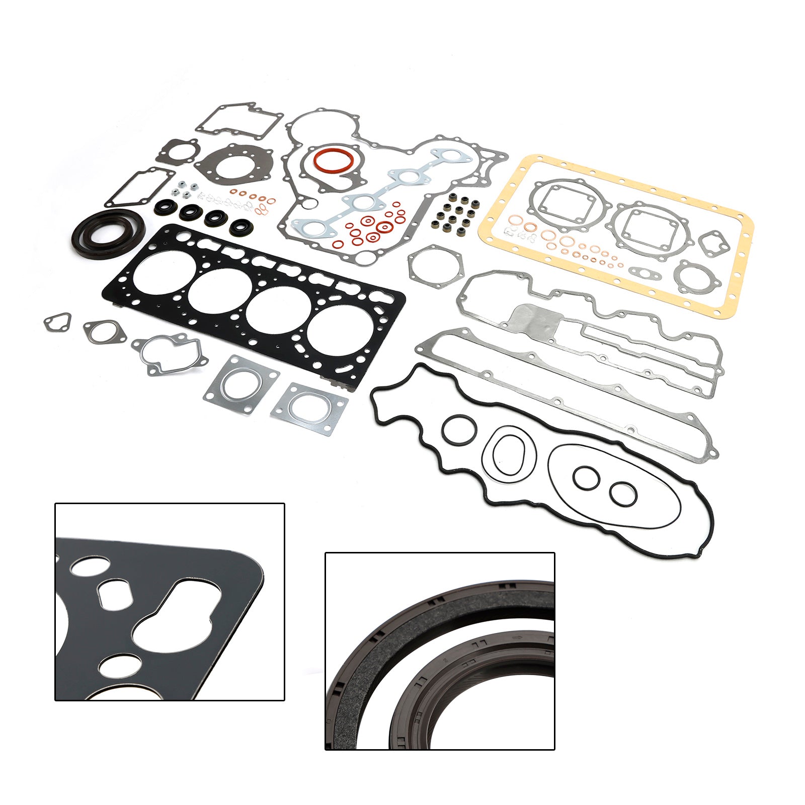 Fits For Kubota V3300 Engine Complete Cylinder Head Gasket Kit Set