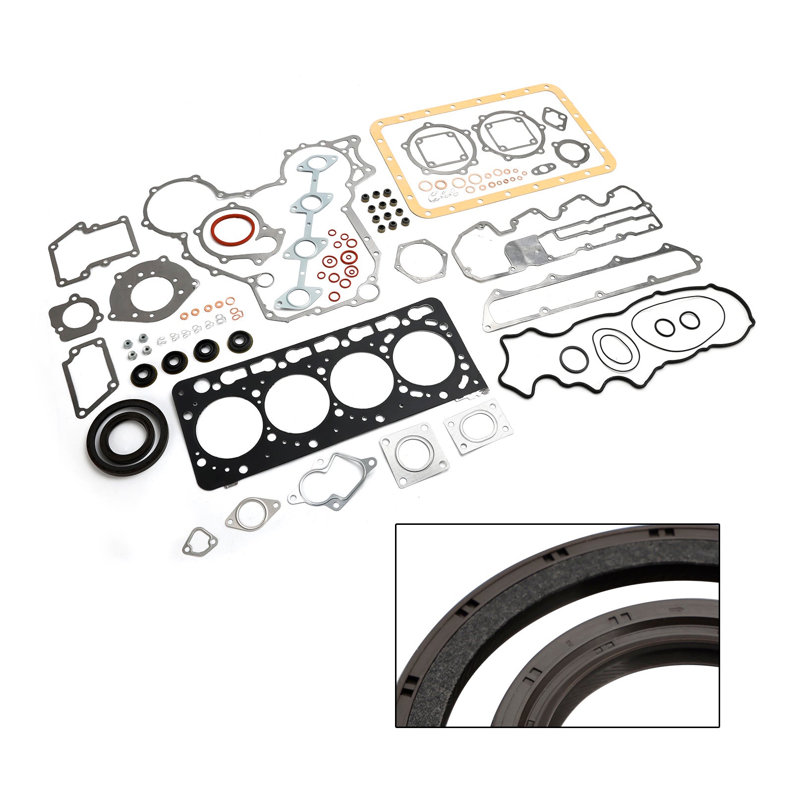 Fits For Kubota V3300 Engine Complete Cylinder Head Gasket Kit Set