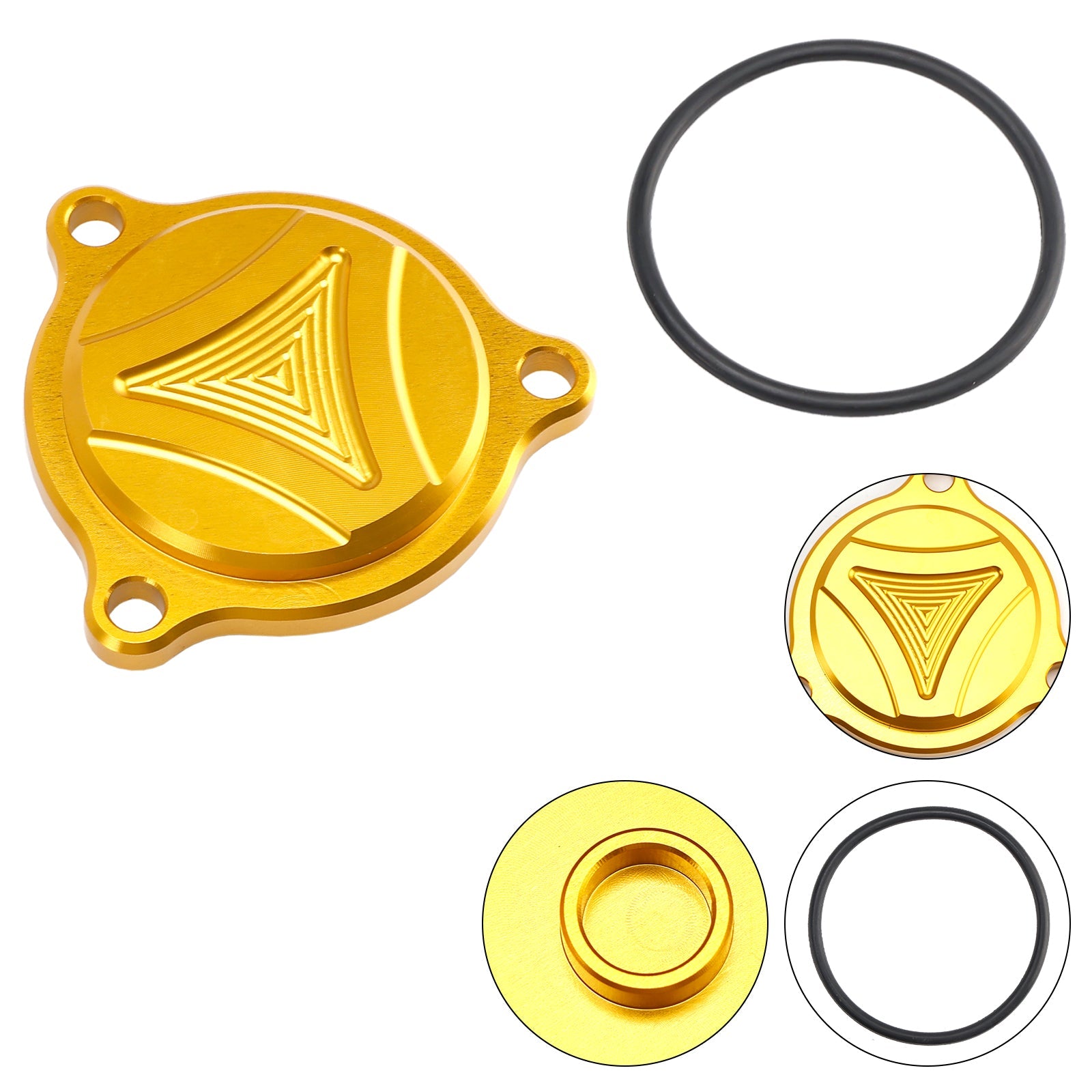 CNC Gold Oil Filter Cover For Suzuki Burgmann UH 125 150 200 DR-Z 400 E S SM