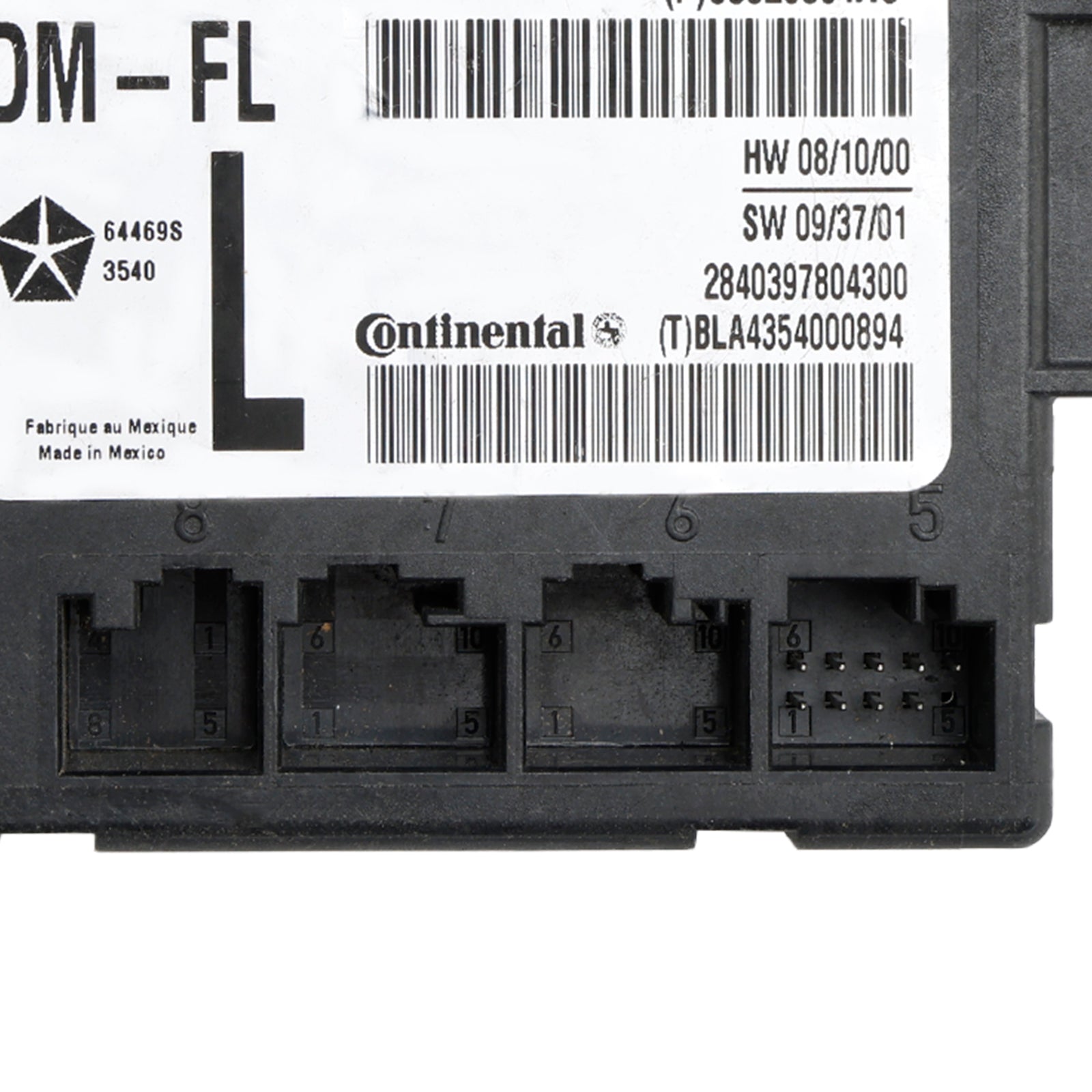 05026861AC Dodge Chrysler 2007-2020 용 전면 왼쪽 드라이버 도어 모듈