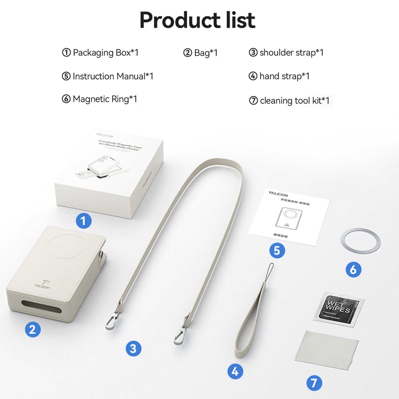 Storage Bag Mobile Phone Camera Magnetic Bag For Xiaomi Pocket Photo Printer 1s