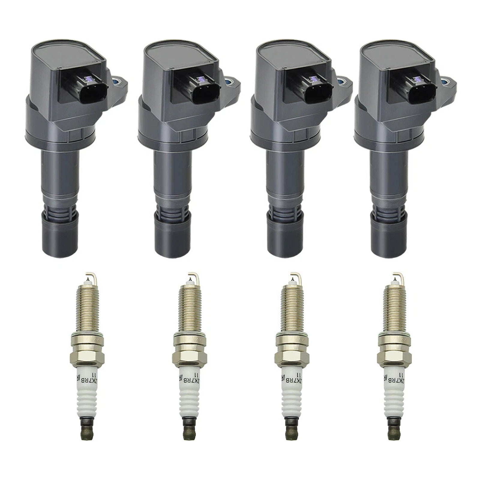 4x Ignition Coil+4x Spark Plug UF672 For Acura ILX 2.0L Honda Civic HR-V 1.8L
