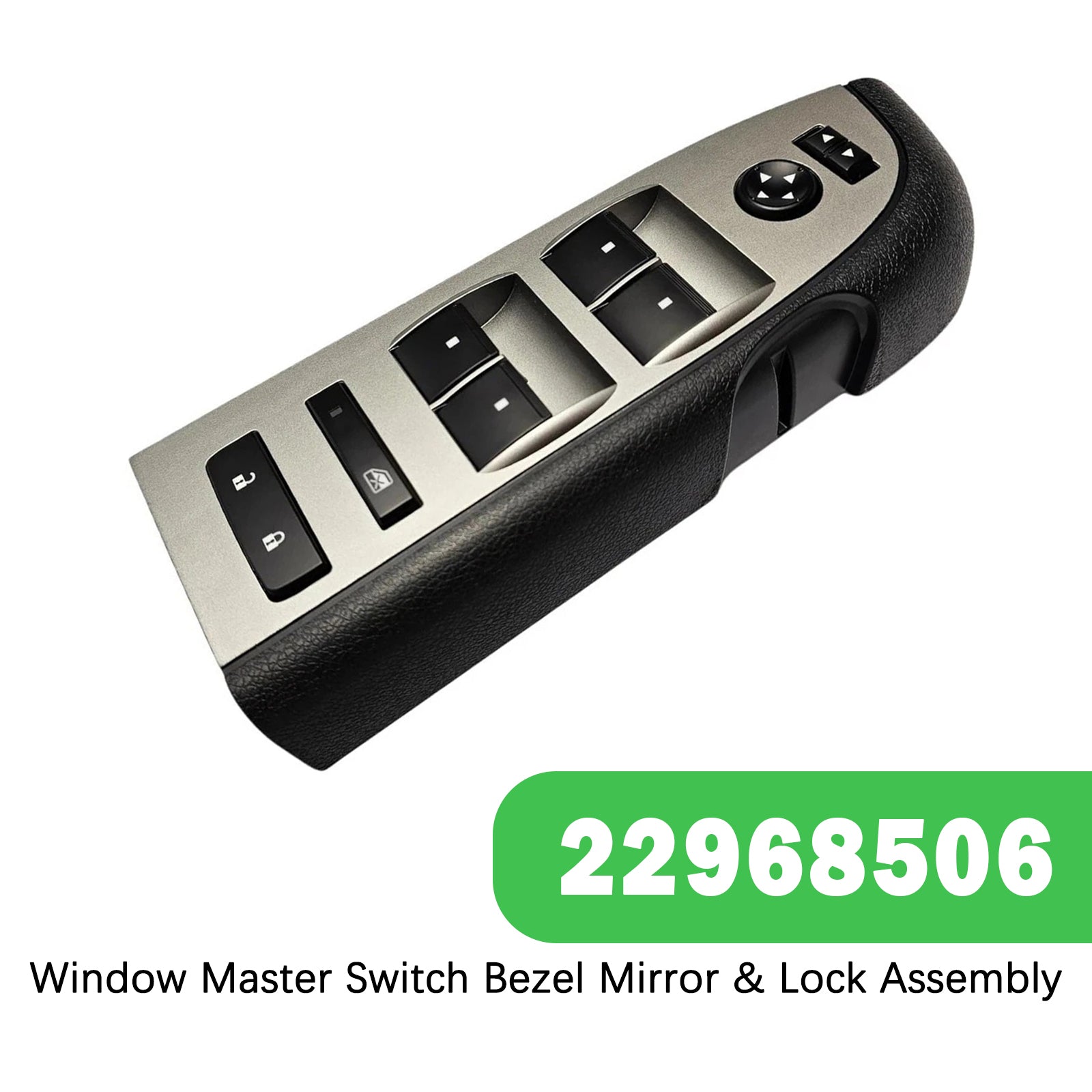 2010-2013 Chevrolet Window Master Switch Bezel Mirror & Lock Assembly 22968506