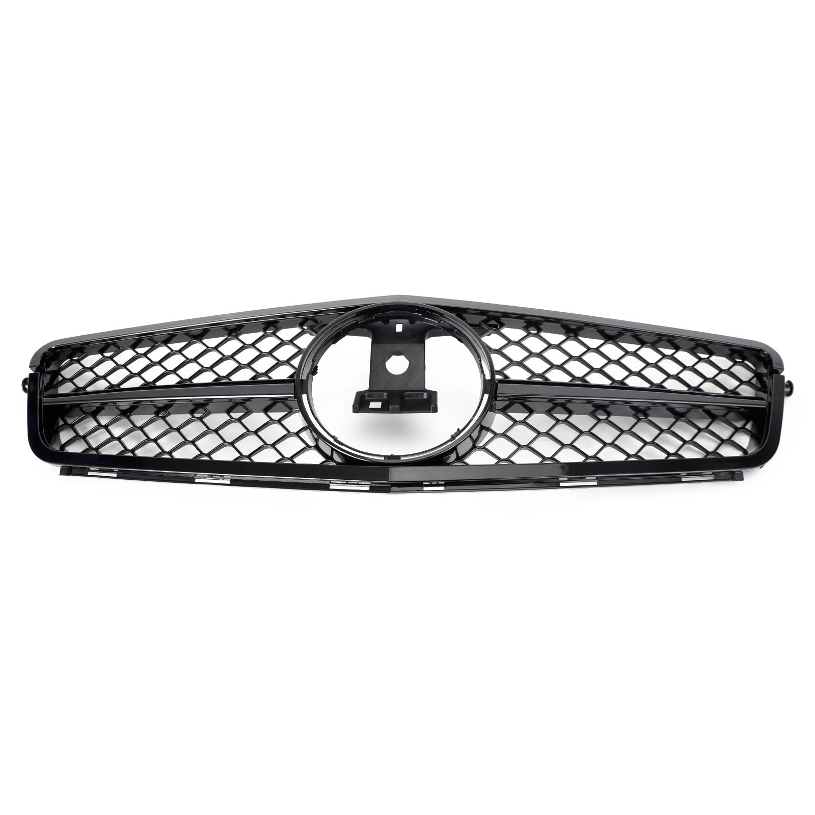 C63 Style Gloss Black Grill Grille Fits C-Class Benz W204 C300 C350 2008-2014