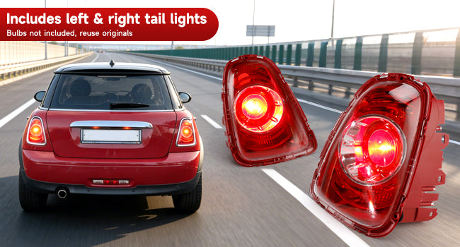 Rear L+R Tail Light 63217255909 63217255910 For Mini R56 R57 LCI R58 R59