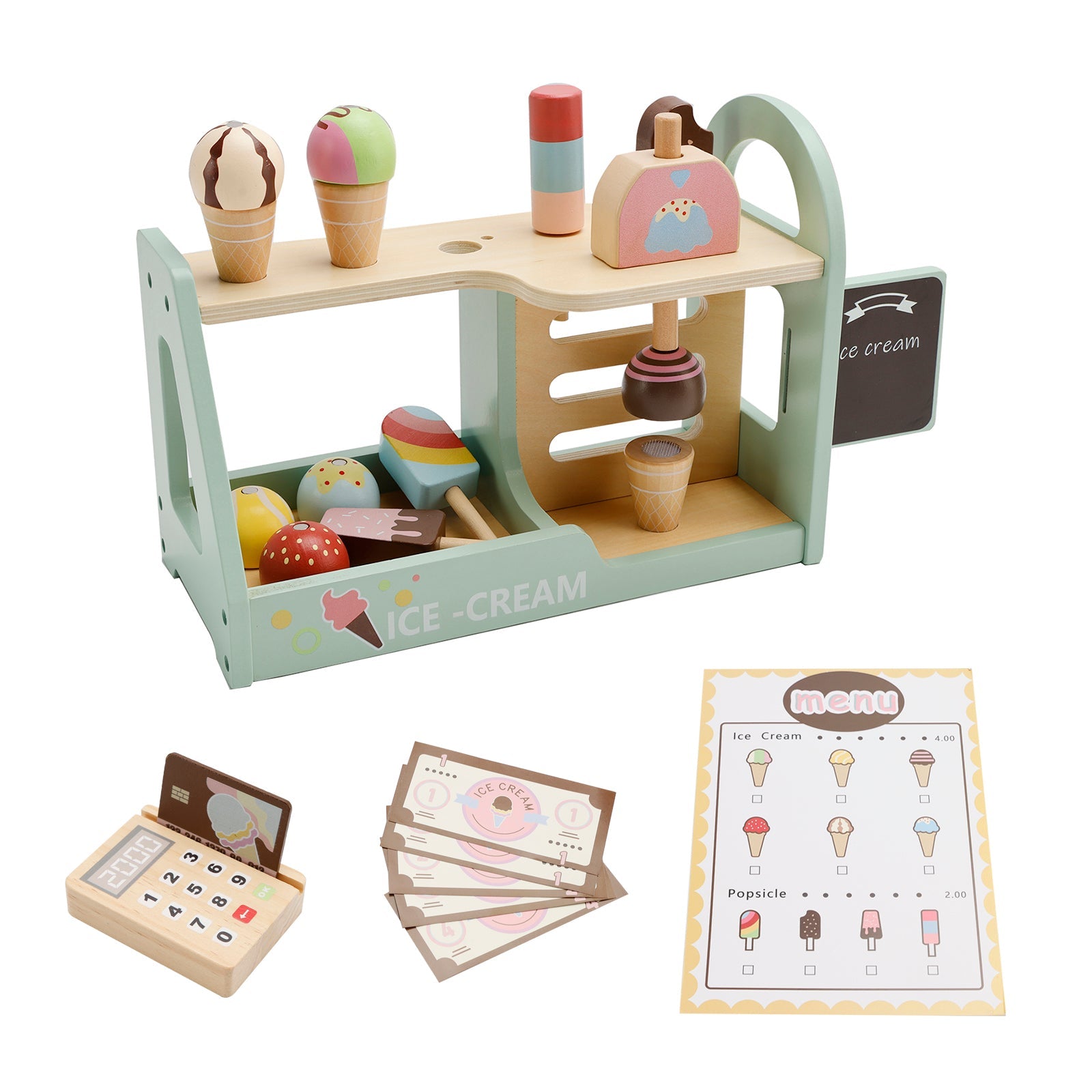 Simulation Dessert And Serve Ice Cream Counter Kid Play Educational Toy Set