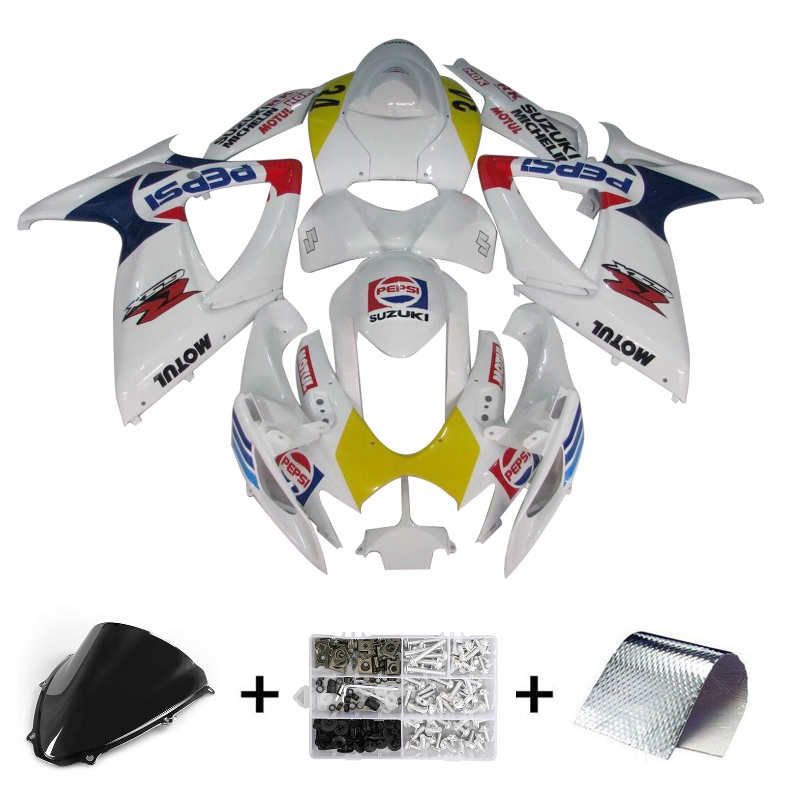 Amotopart Suzuki GSXR 600/750 2006-2007 K6 Fairing Kit Bodywork Plastic ABS
