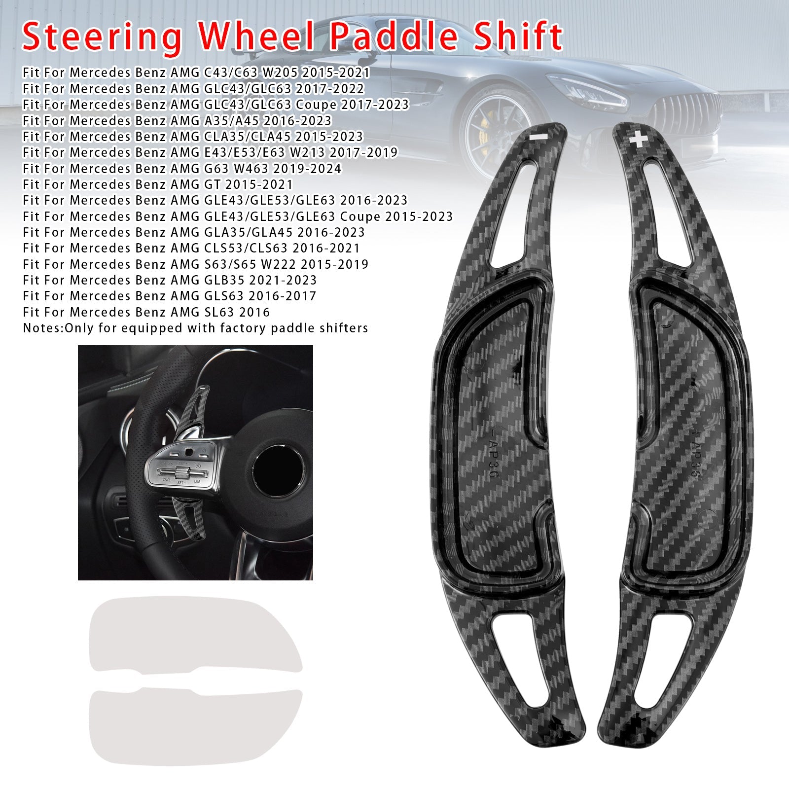 Steering Wheel Paddle Shifter Extension For Mercedes Benz AMG