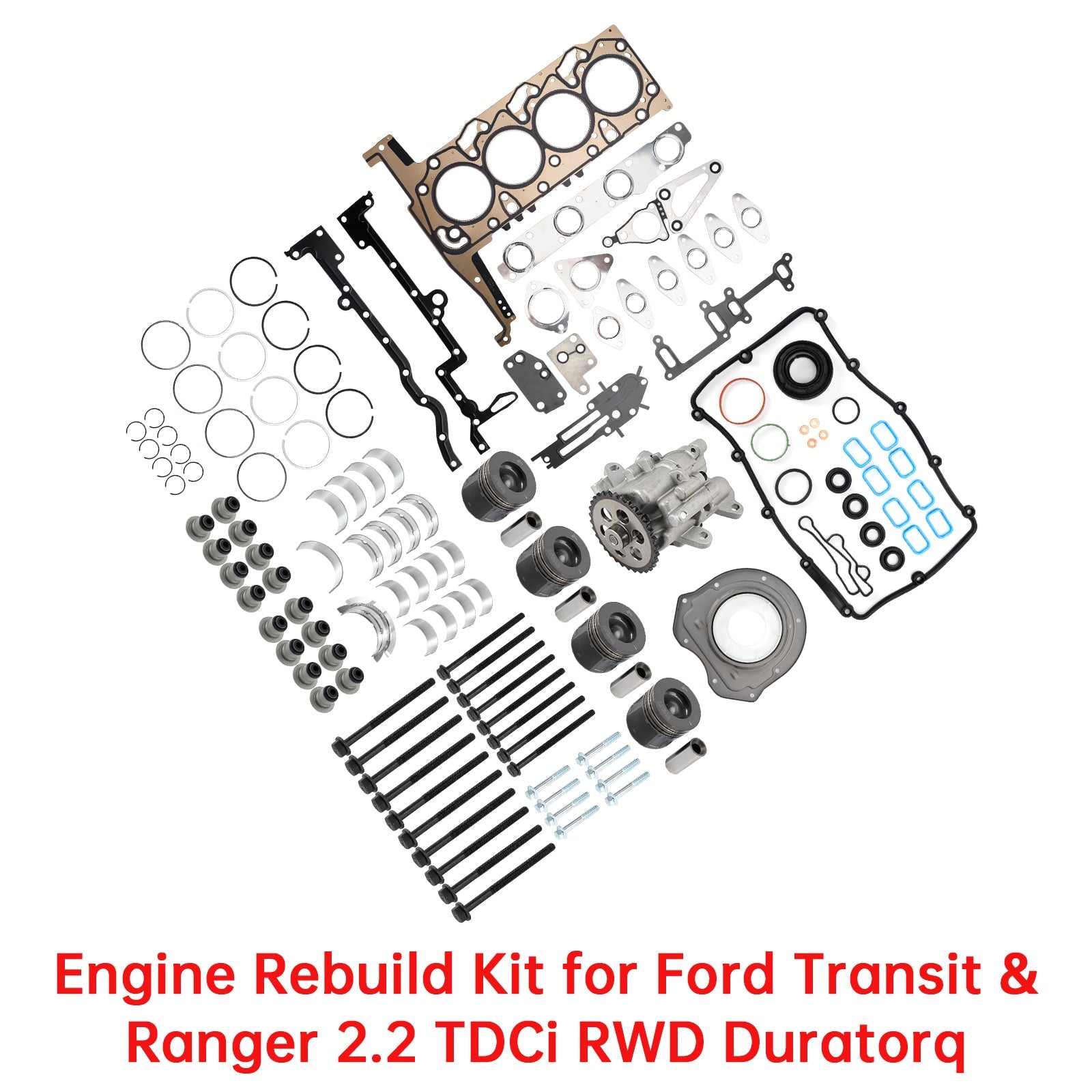 Engine Rebuild Kit for Ford Transit & Ranger 2.2 TDCi RWD Duratorq BK3Q-6051-C1C 9677428680