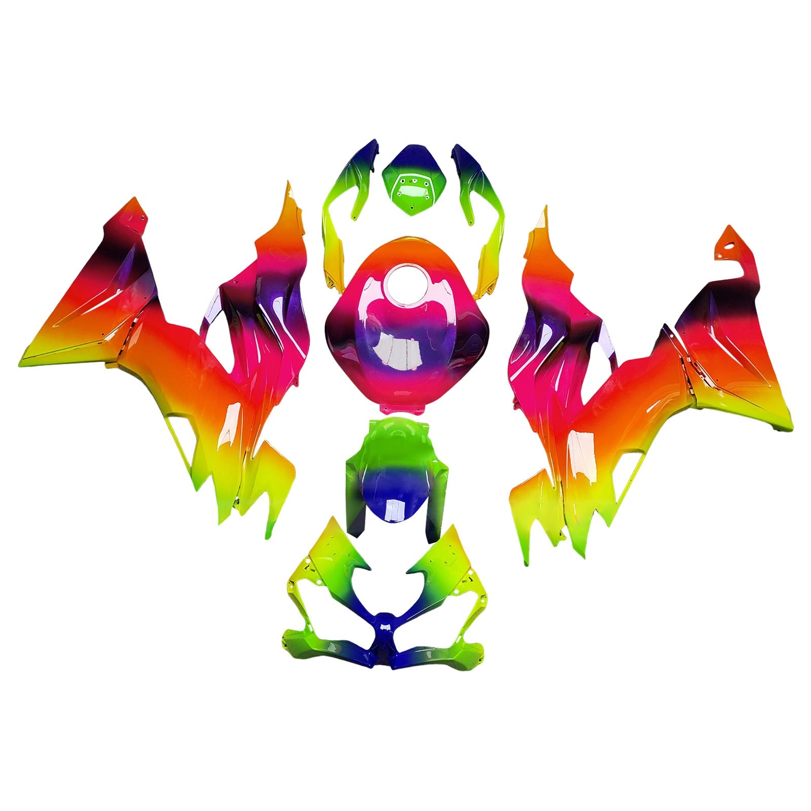 Injection Fairing Kit Bodywork Plastic ABS fit For Kawasaki ZX6R 2019-2023