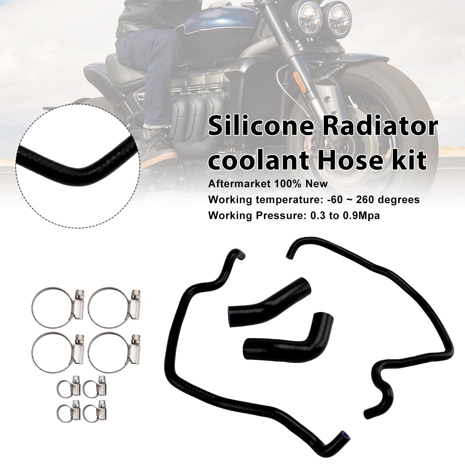2019-2024 Rocket 3 Silicone Radiator coolant Hose kit