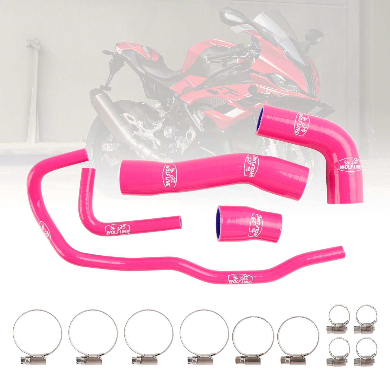 Silicone Radiator coolant Hose kit For BMW S1000RR 2019-2023