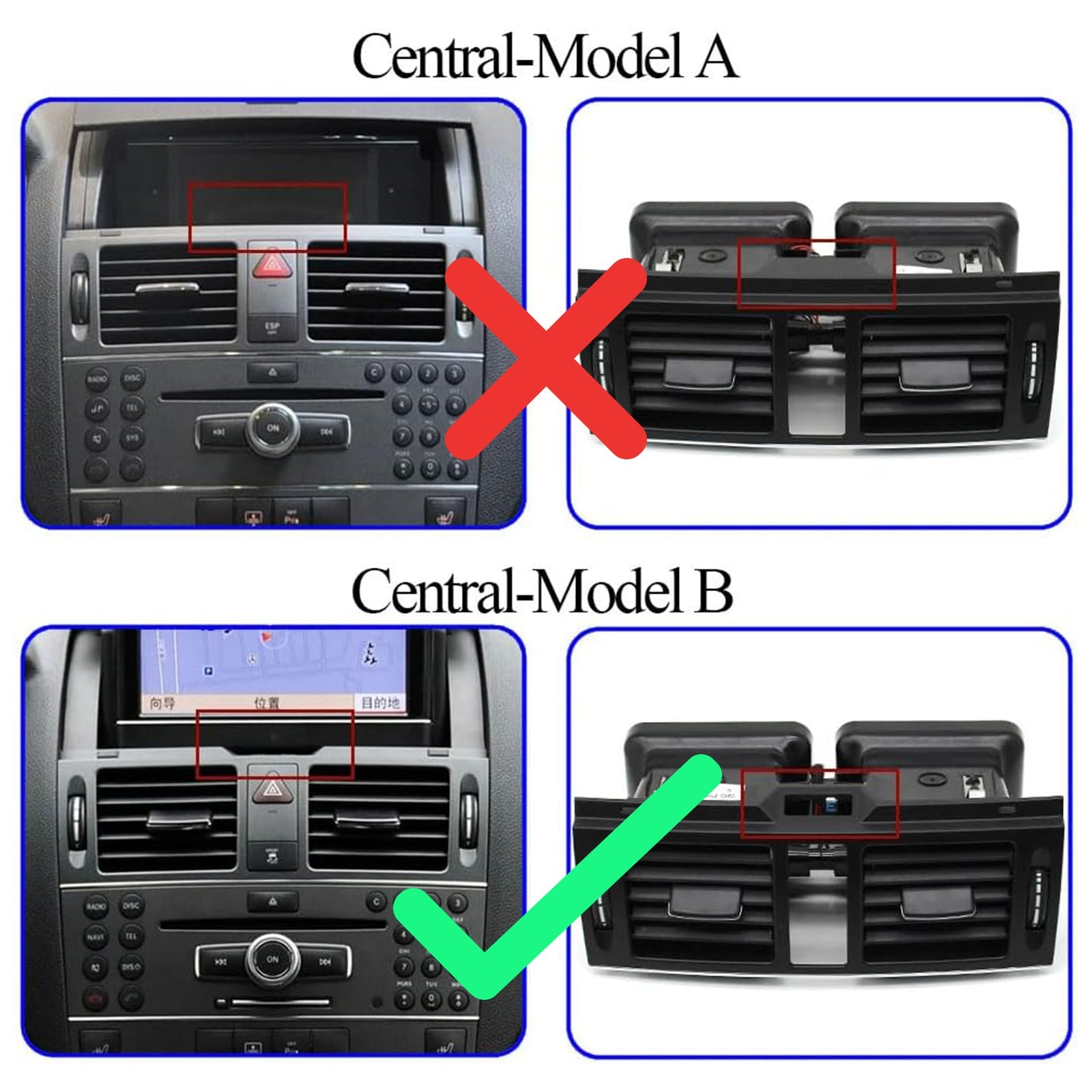 2007-2010 Mercedes Benz W204 Advance Version Dashboard Air Vent Outlet 2048304154