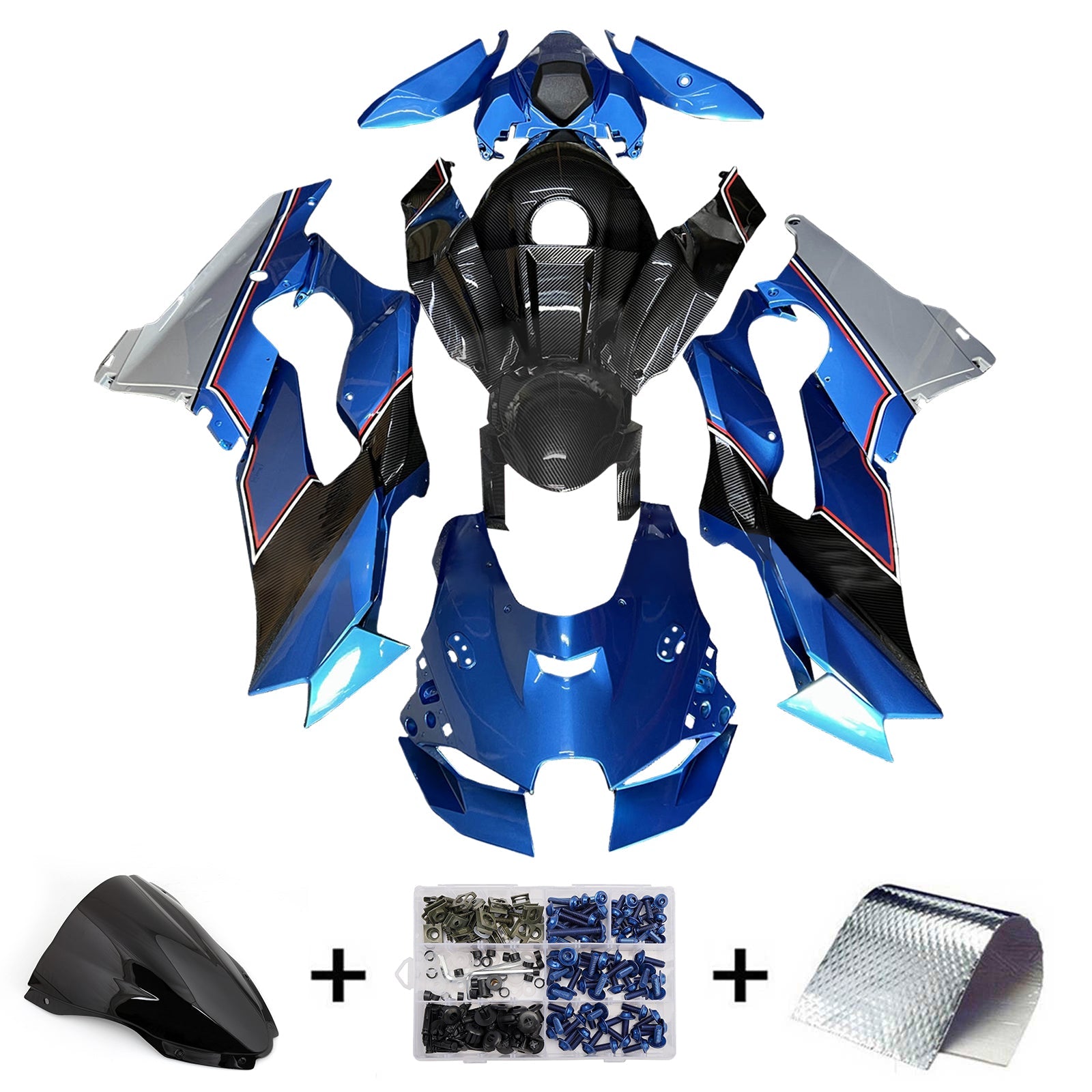 Injection Fairing Kit Bodywork ABS fit For Kawasaki ZX-10R ZX-10RR 2021-2025