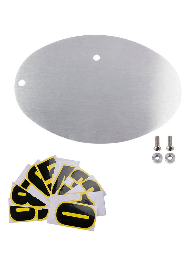 DIY Universal Motorcycle License Plate Aluminum Custom Oval Number Plate