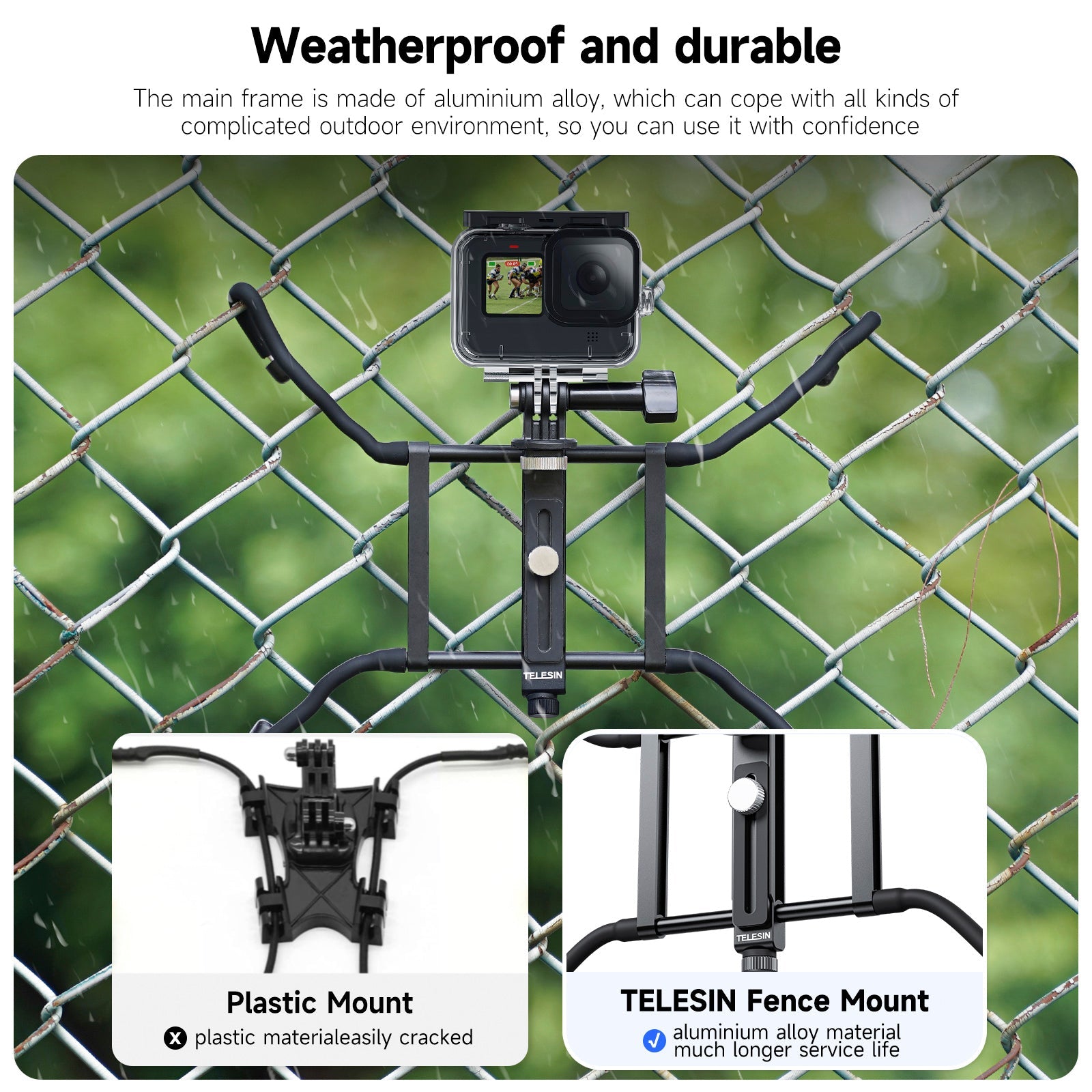 Baseball Tennis Live Broadcast Hanging Net Bracket Stand for GoPro DJI Action4