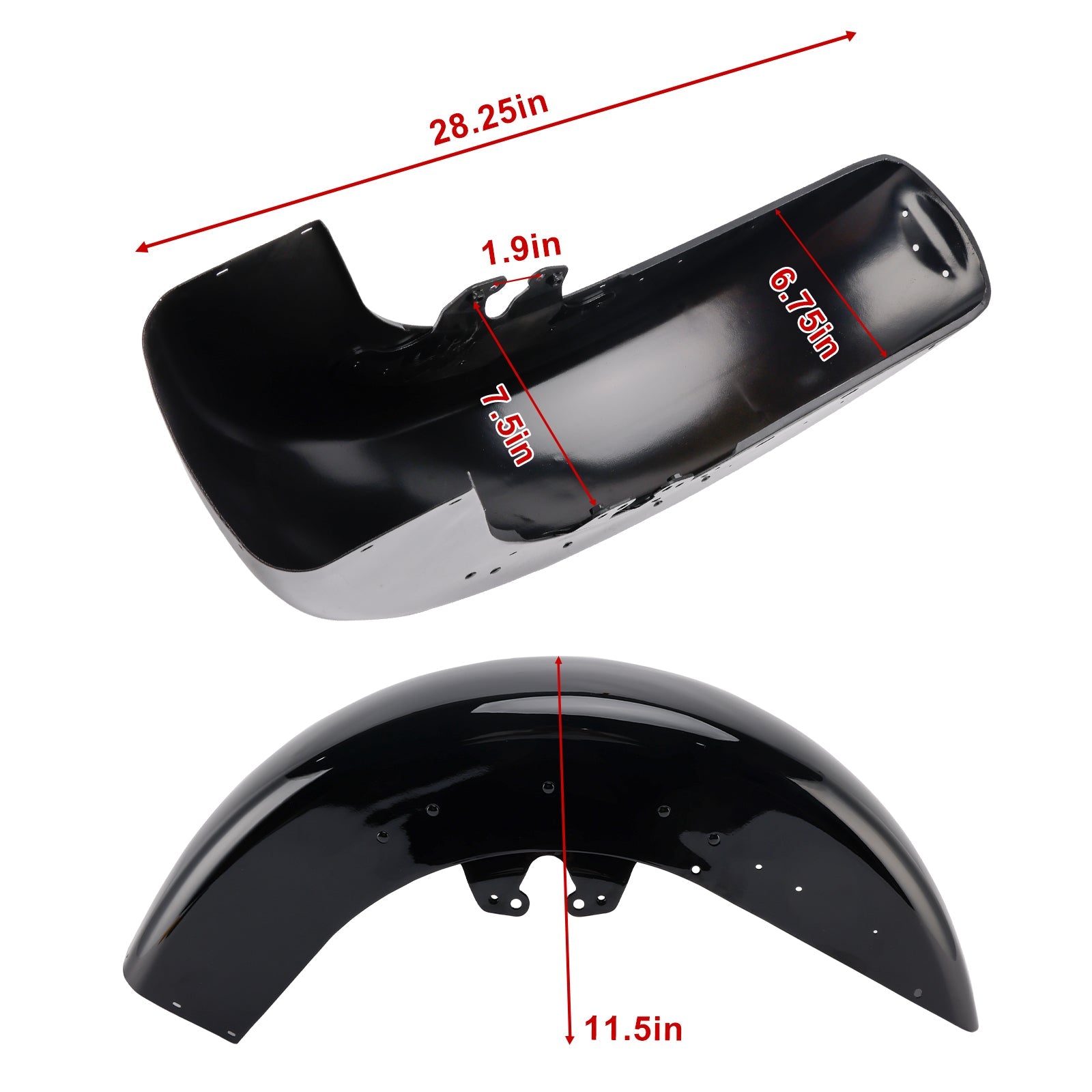 Steel Front Fender Mudguard Fit For Touring Tri Electra Glide 2014-2024