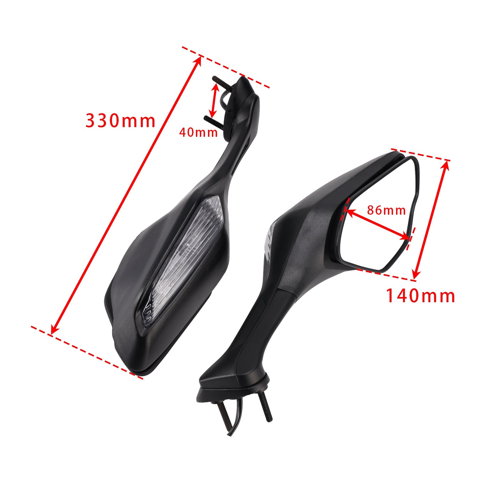 2020-2025 Honda CBR 1000 RR-R SP REARVIEW MIRRORS 88100-MKF-D40 88105-MKF-D40