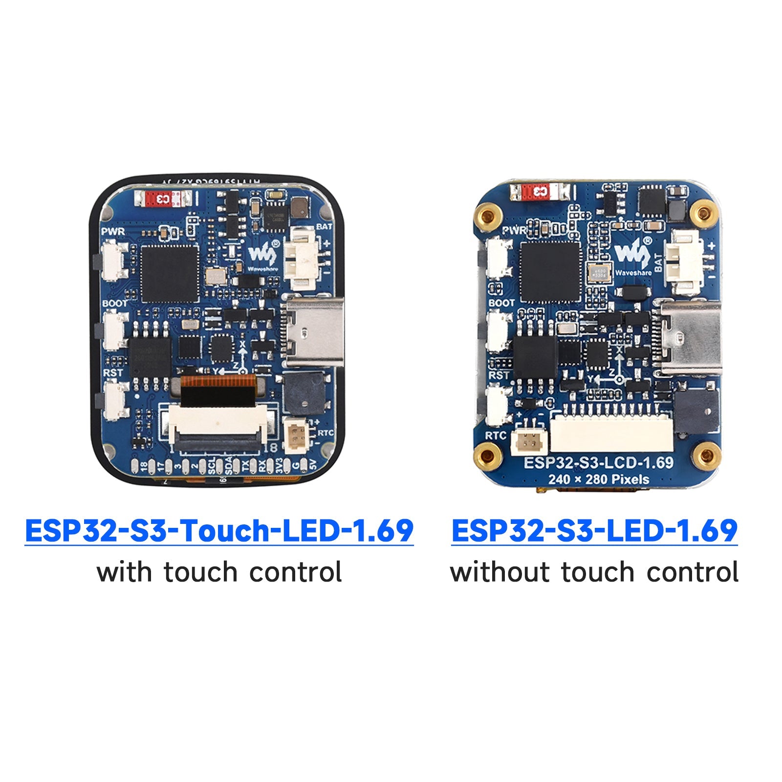 ESP32-S3 1.69-inch Touch Screen Development Board WIFI Bluetooth 262K Color LCD