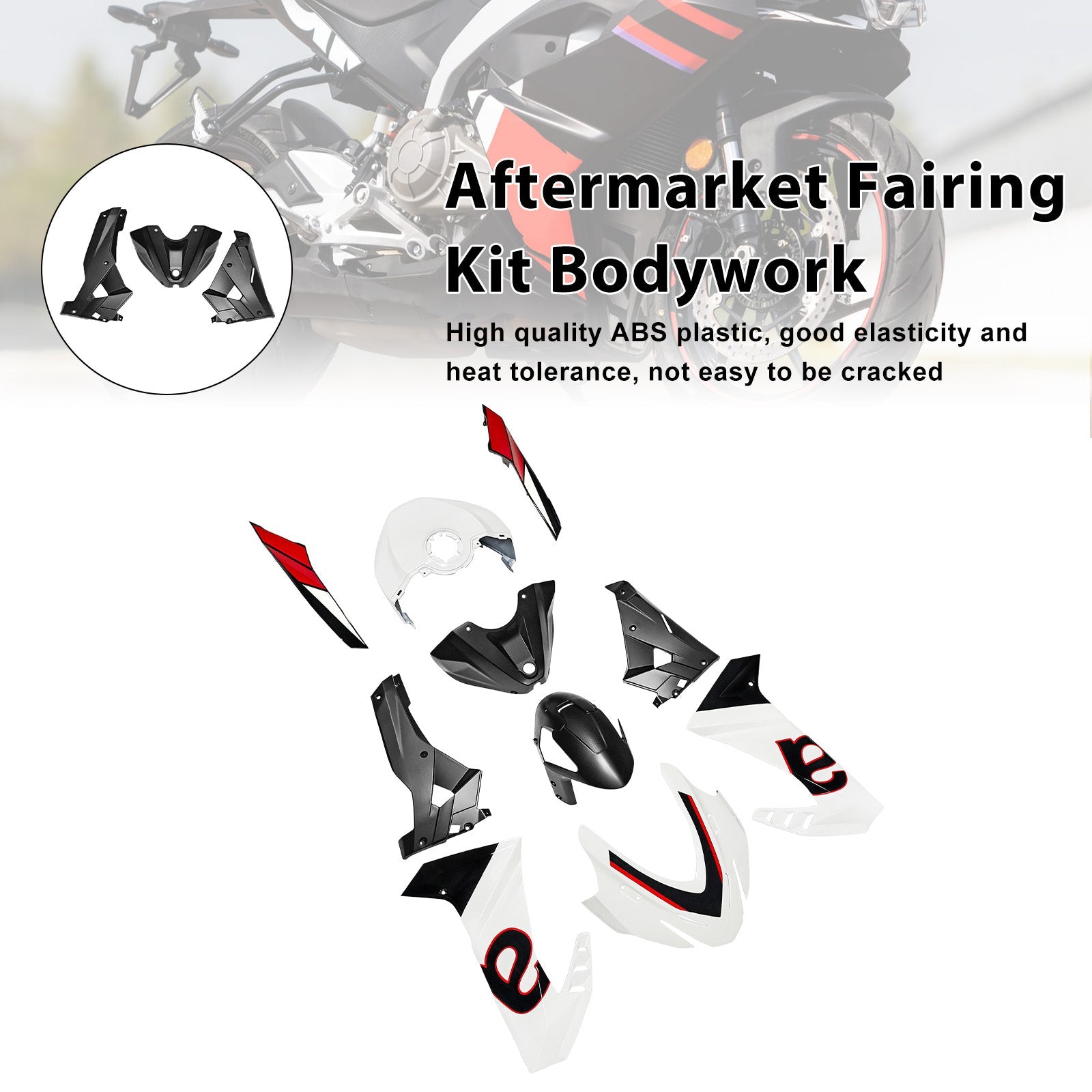 Injection ABS Plastic Bodywork Fairing Kit for Aprilia RS457 2024-2025 06#