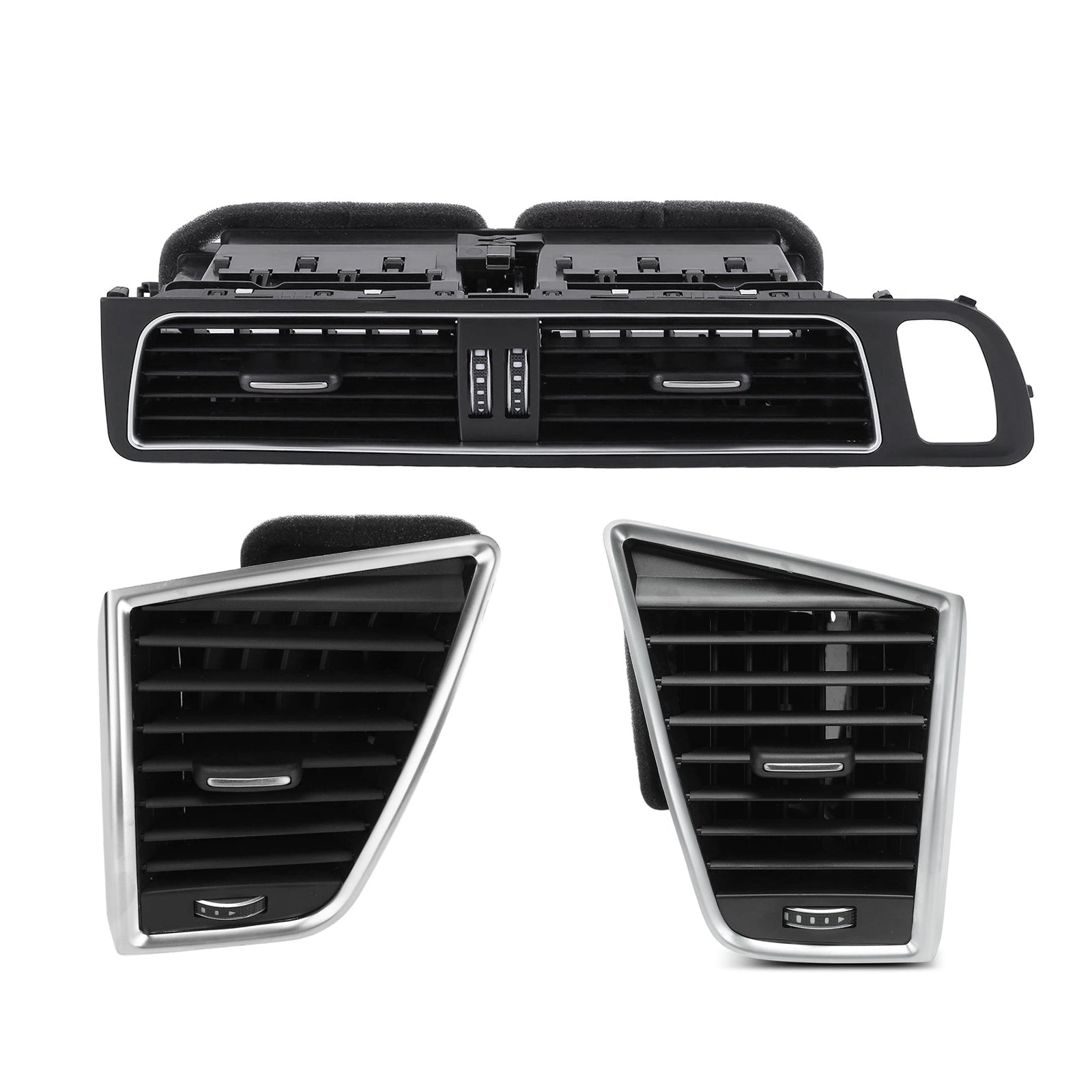 8R1820951 8R1820902 3pcs Center Panel Dash Louver Air Vent A/C Outlet For Audi SQ5 3.0L 2009-2017
