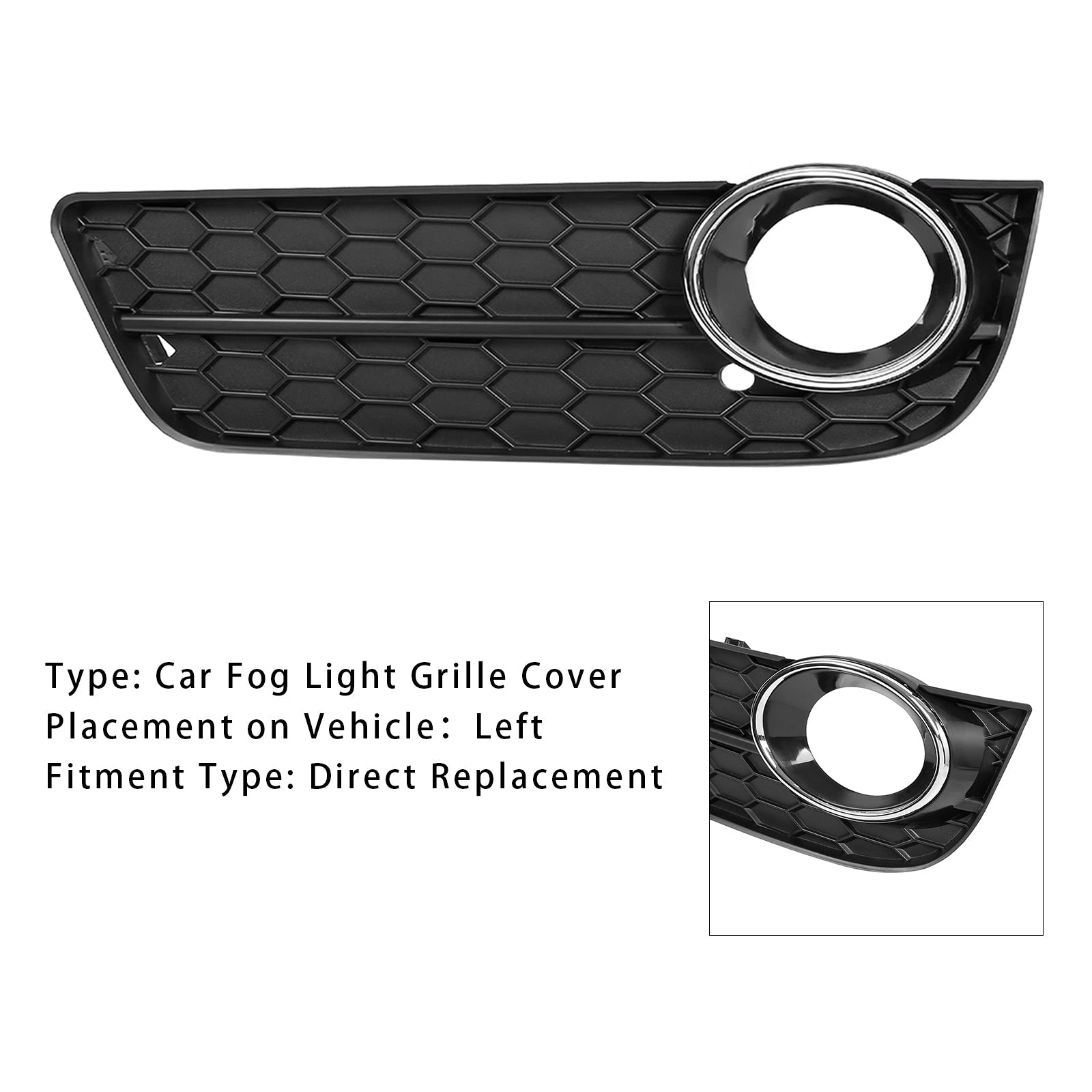 2008-2011 Audi A5 Car Left Side Fog Light Grille Cover 8T0 807 681