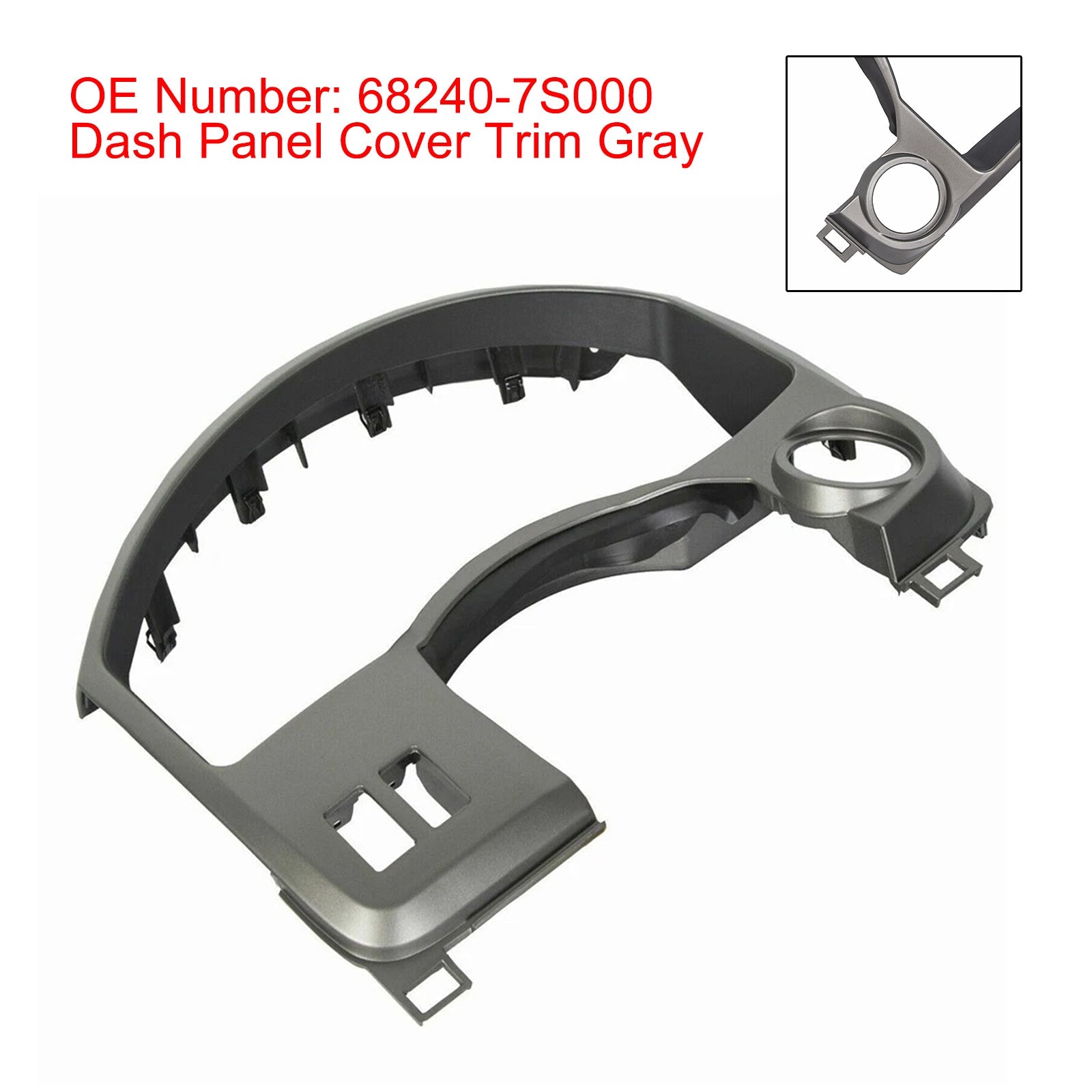 2004-2006 Nissan Titan Armada Dash Panel Gauge Cover Trim Gray 68240-7S000