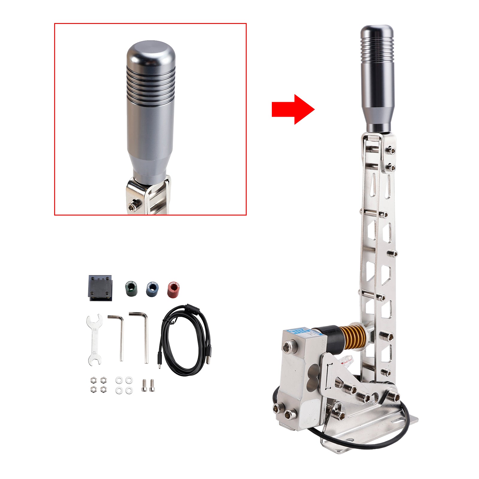 SIM USB Handbrake PC 64bit 200KG Load Cell Racing Games For Logitech G29/G27/G25