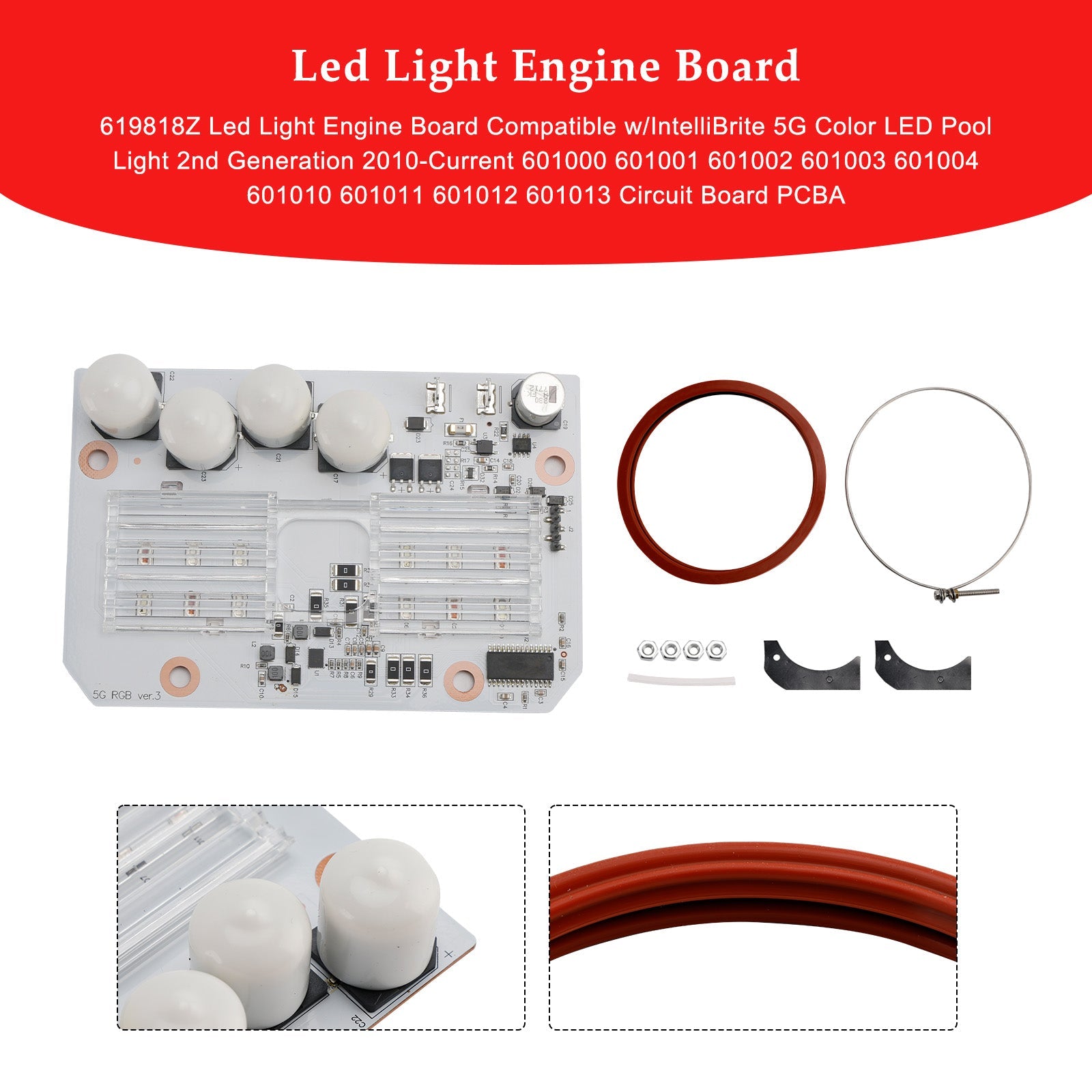 619818Z LED Light Engine Board Kit for IntelliBrite 5G Color LED Pool Light PCBA