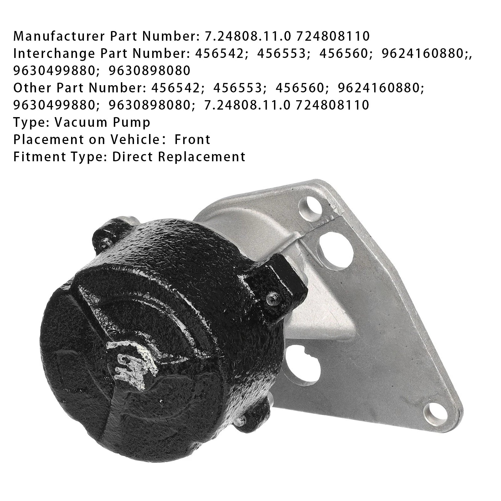 1997-2002 PEUGEOT 306 1.9D Vacuum Pump 456542 9630499880