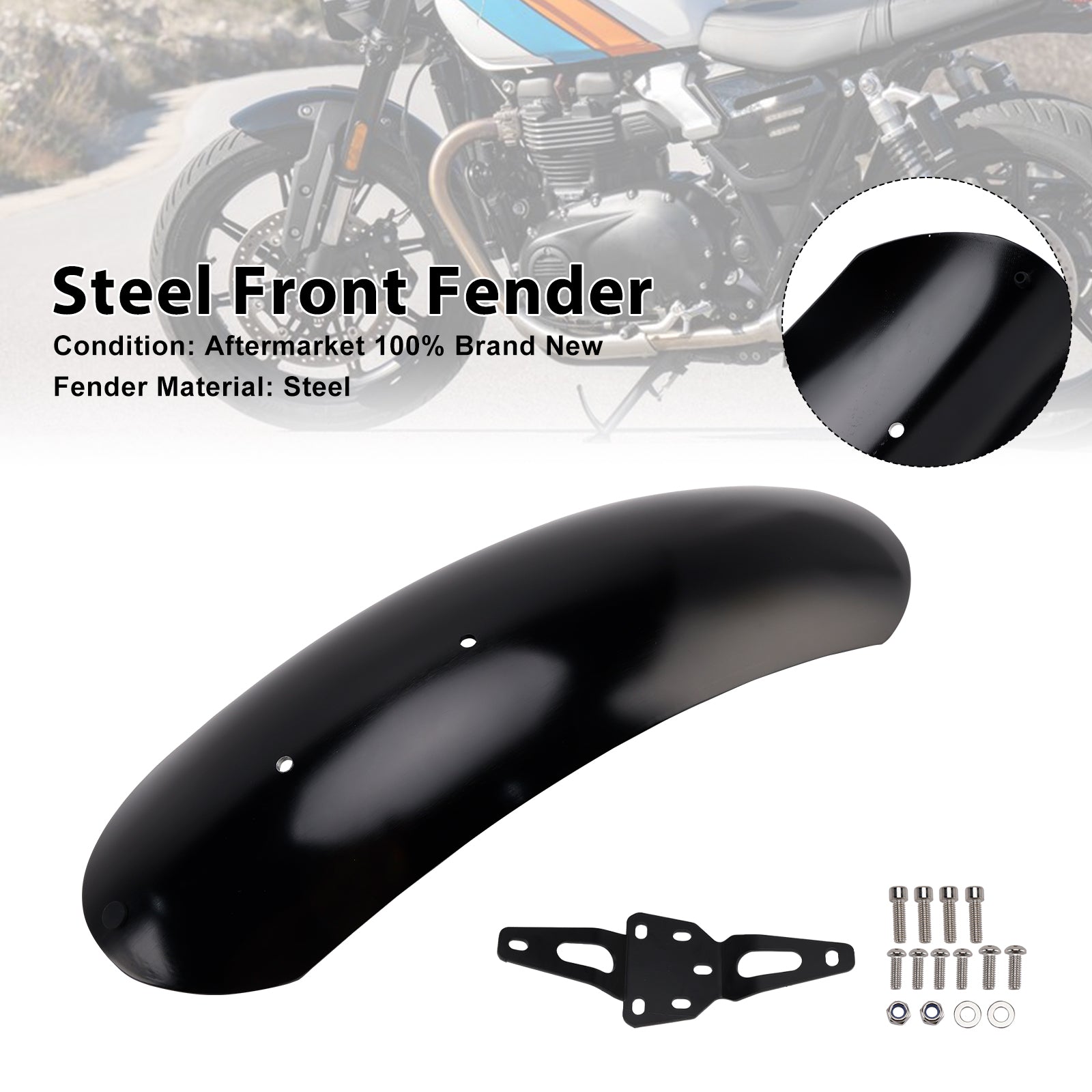 Steel Front Fender Mudguard For Street Scrambler 900 Speed Twin 900
