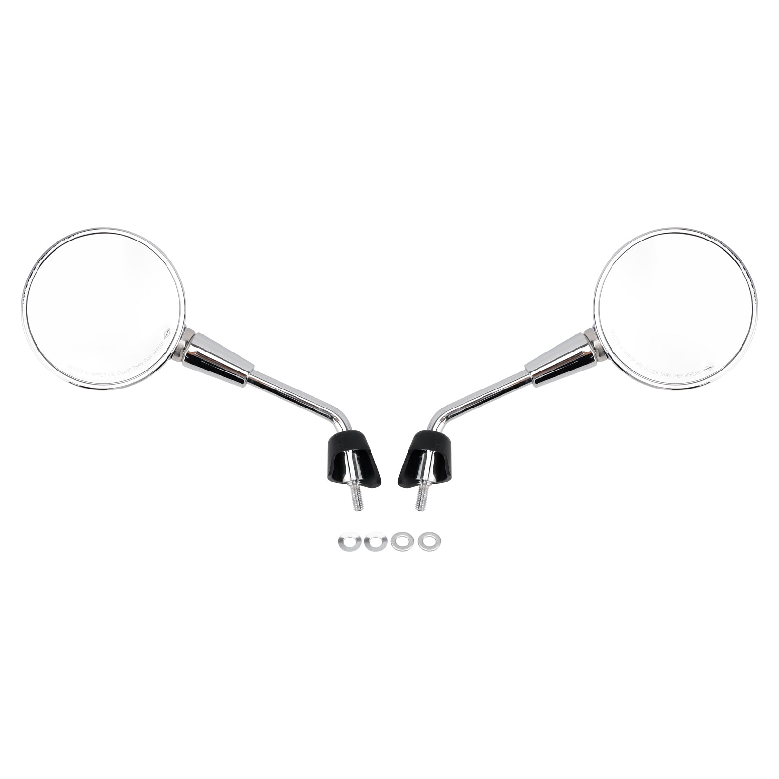 PAIR SHORTY MIRRORS CHROME FOR VESPA PRIMAVERA 50-125 SPRINT 50-150 GTS 125 300