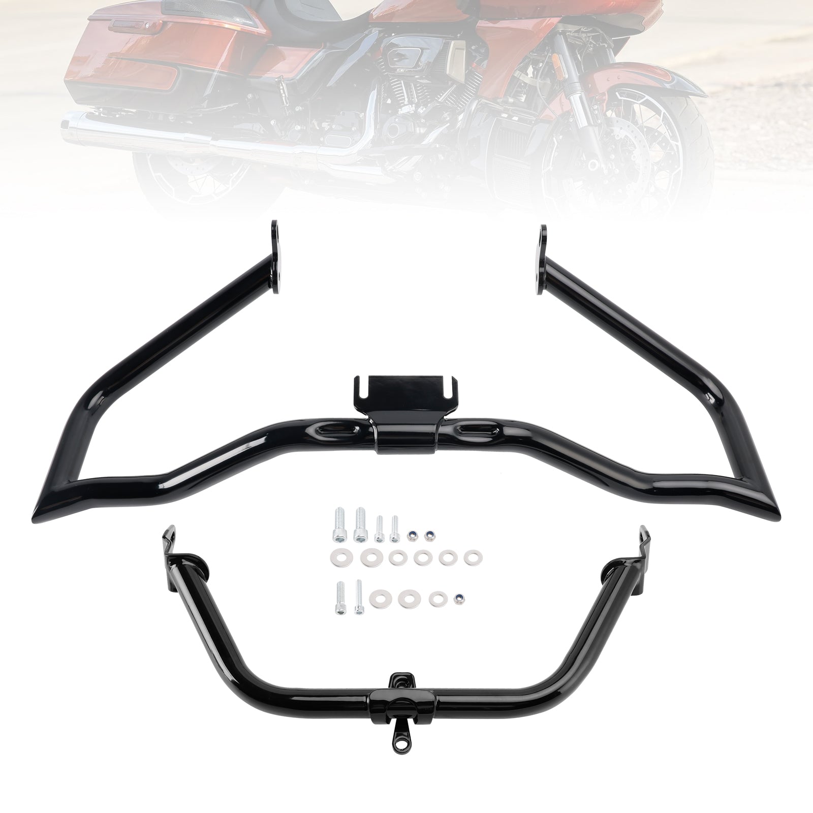 2014-2022 Road Glide Engine Guard Frame Anti-Crash Bumper Protector Chromea ChromeC
