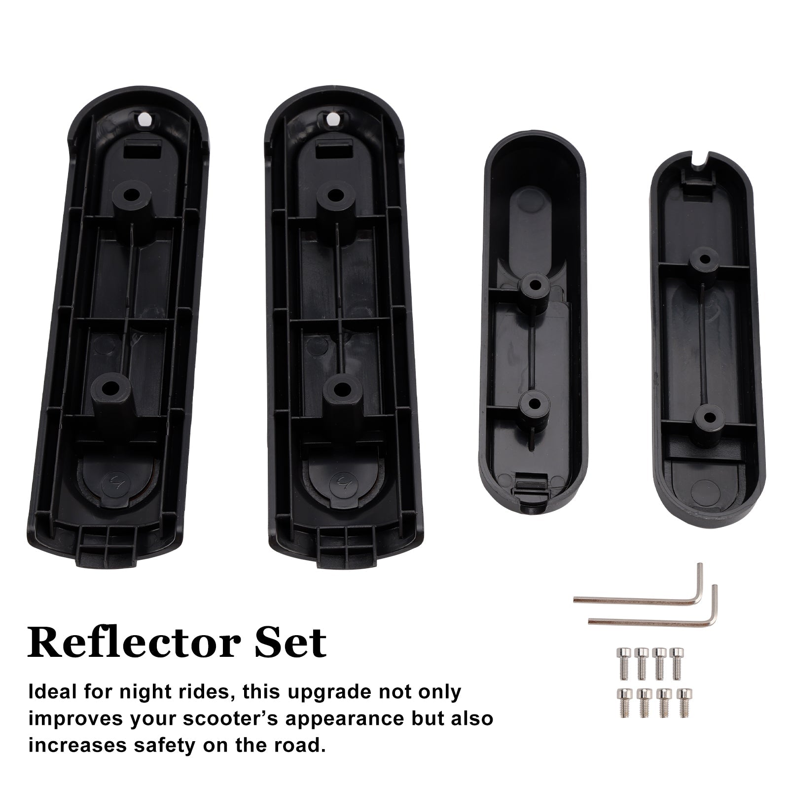 Set of 4 Scooter Side Covers with Rear Reflector for Xiaomi 4 Pro(1st Gen)