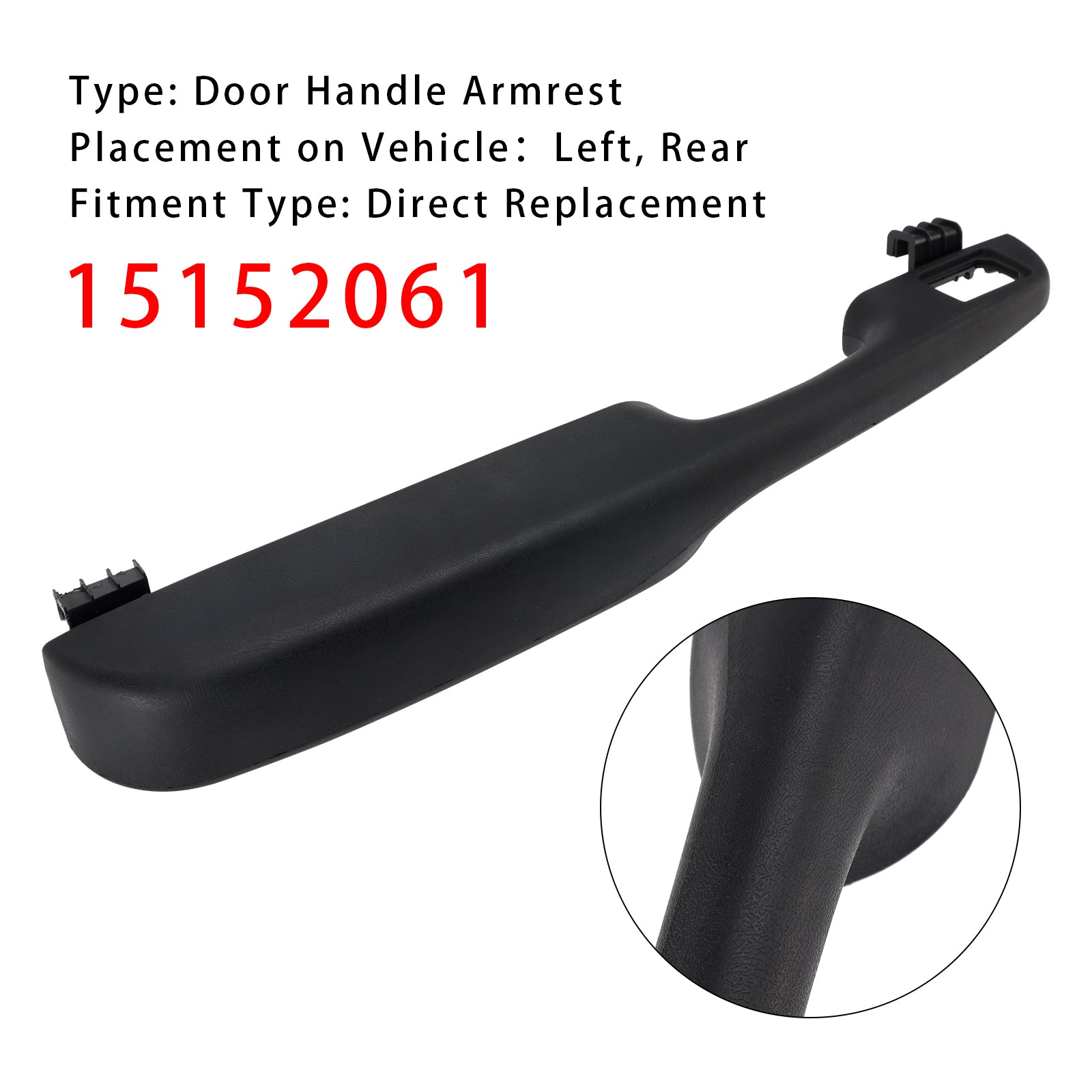 1999-2006 Cadillac Chevrolet GMC Rear Left Door Handle Armrest 15152061