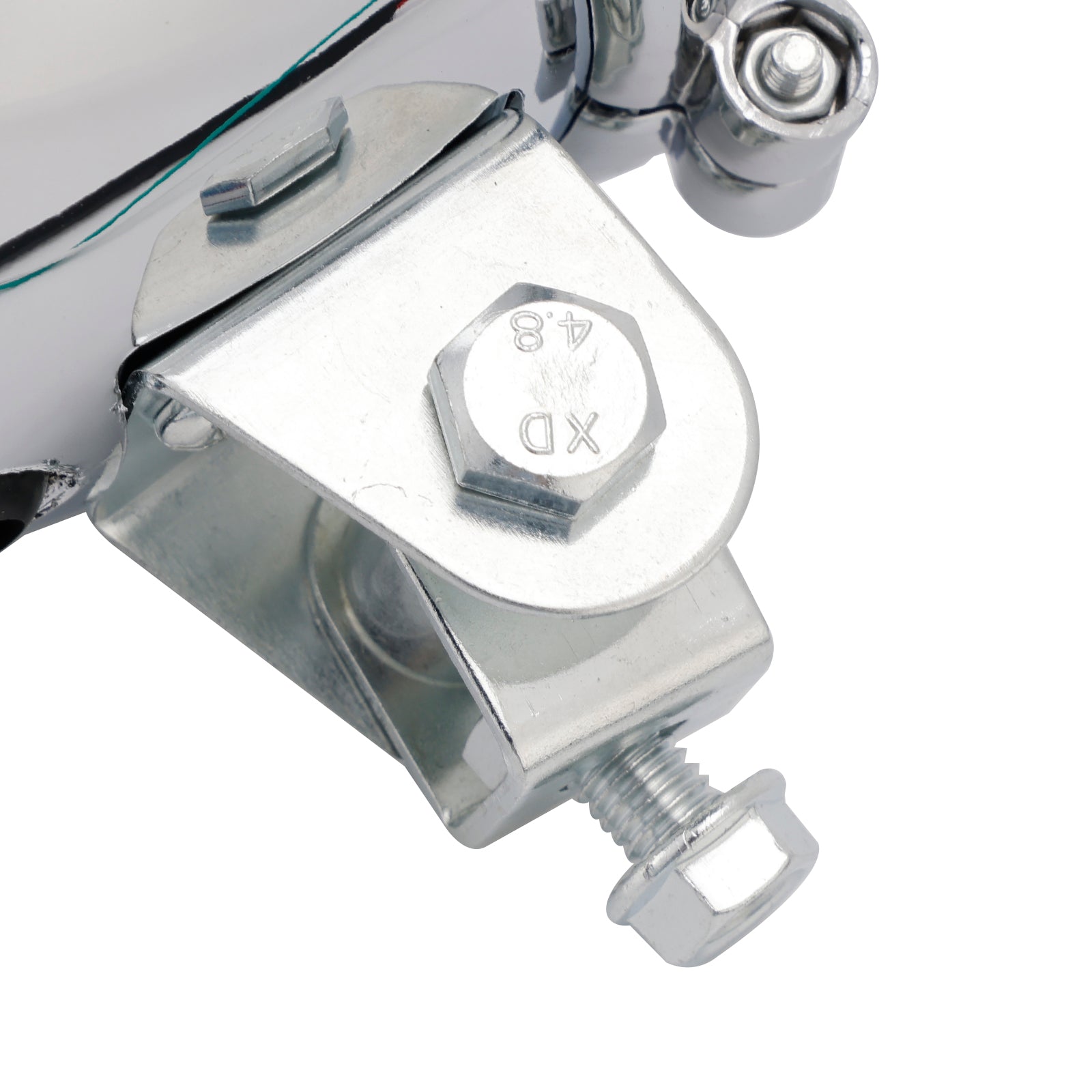 Motorcycle Beam Headlight Fog Lamp Custom Chrome #D17 For Racer Bobber Chopper