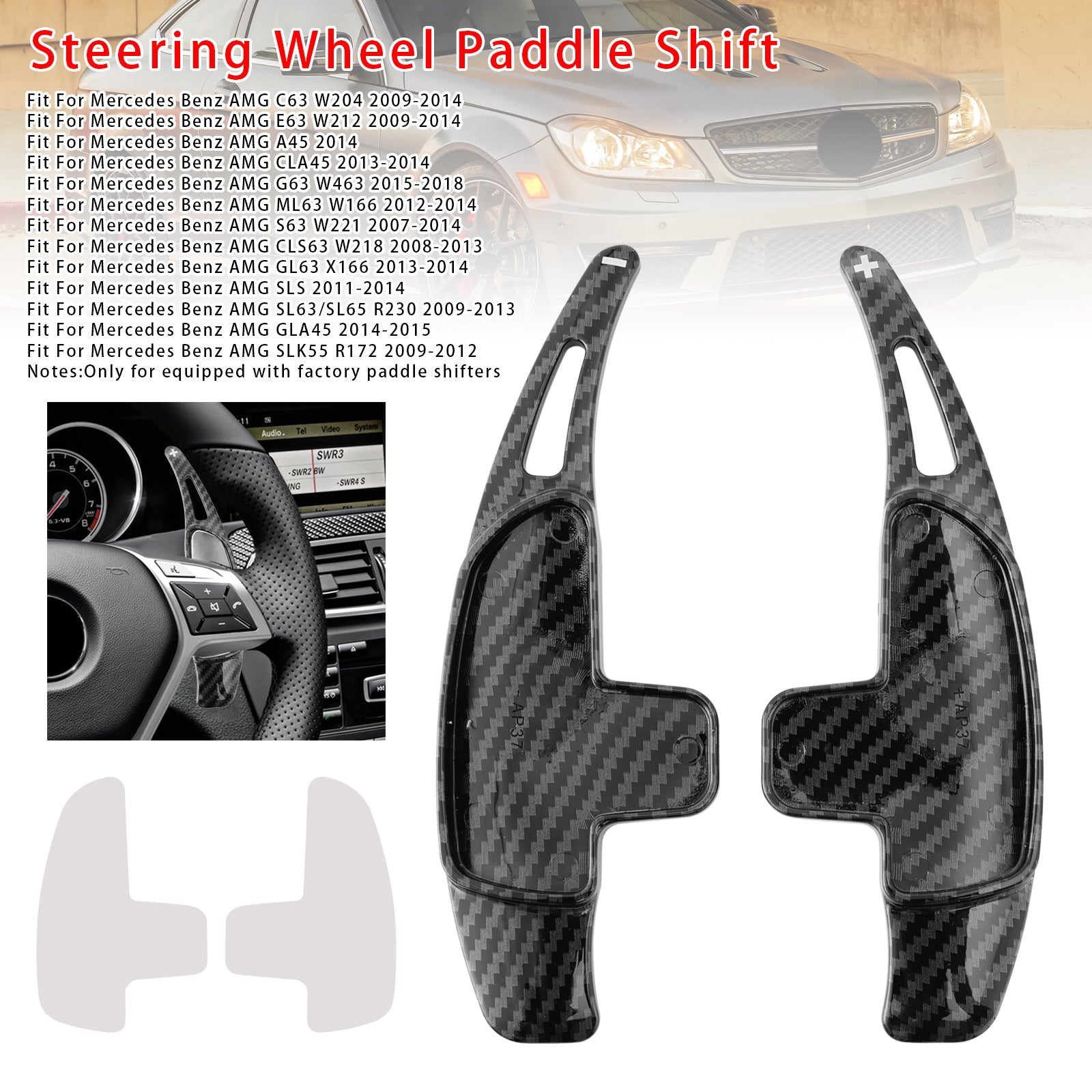 Steering Wheel Paddle Shifter Extension For Mercedes Benz AMG C63