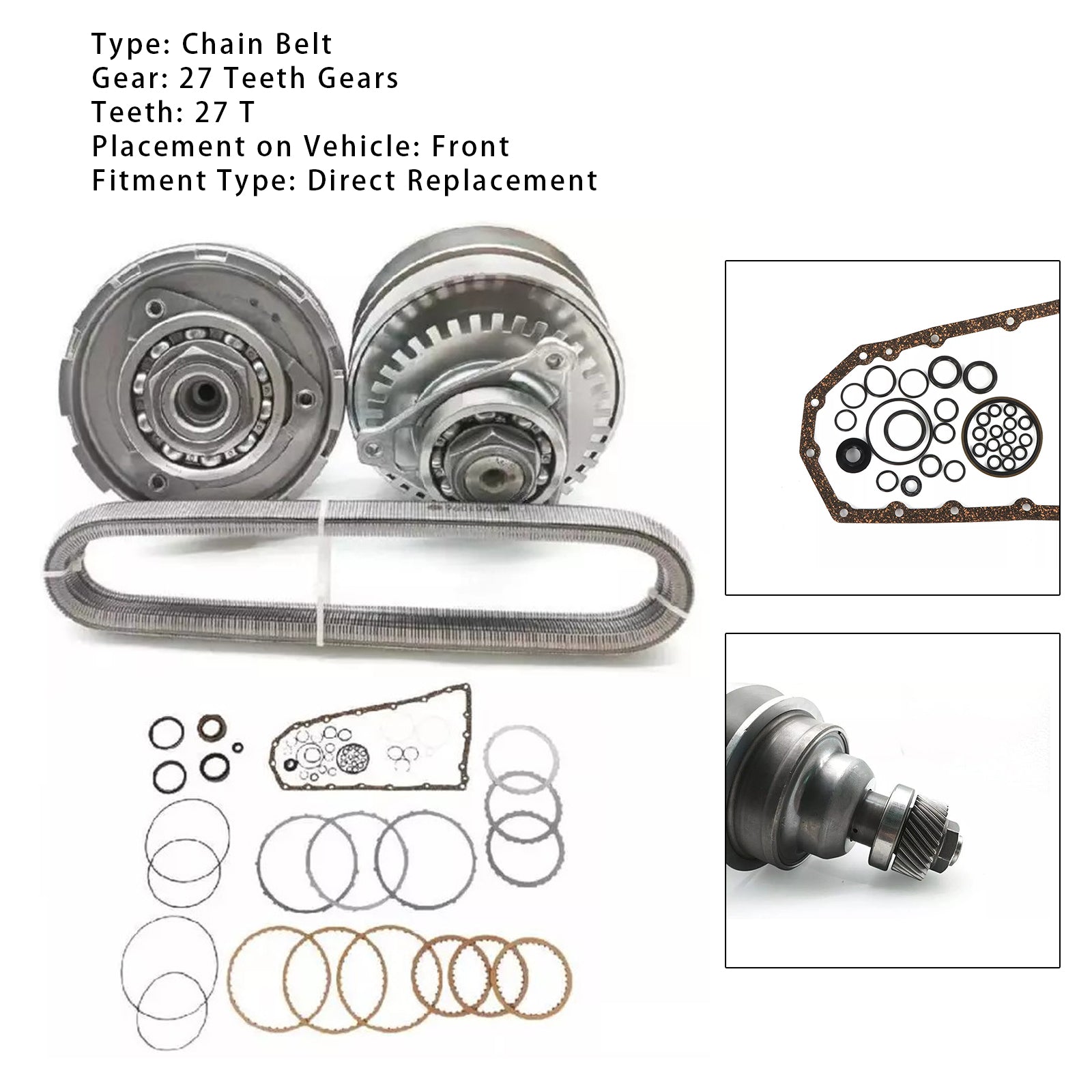 2015-2017 Murano 3.5l RE0F10E JF017E CVT Transmission Master Rebuild Kit W/Chain Belt 27 T