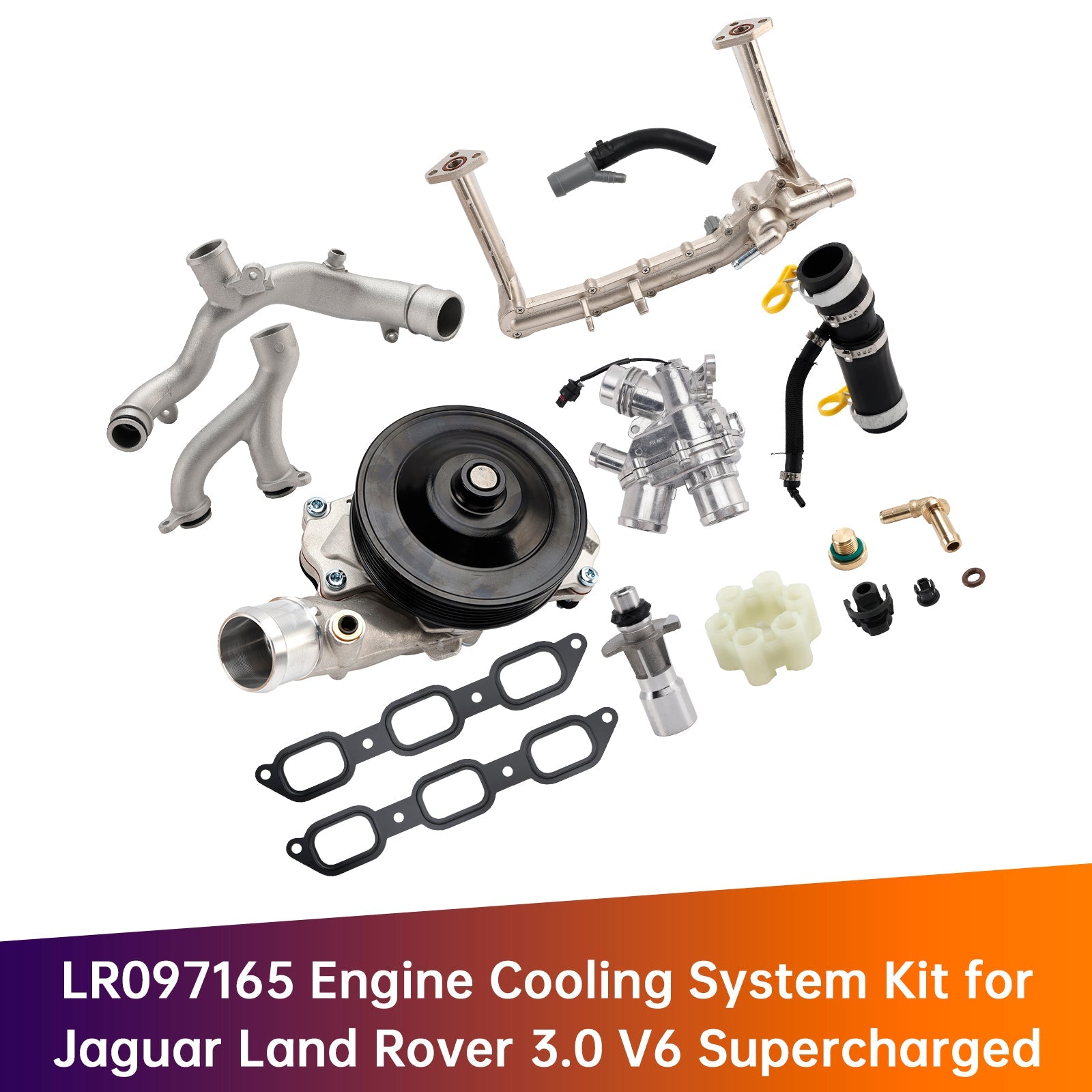 2013-2019 For Jaguar XJ 3.0L V6 - Gas Engine Cooling System Kit C2Z21781