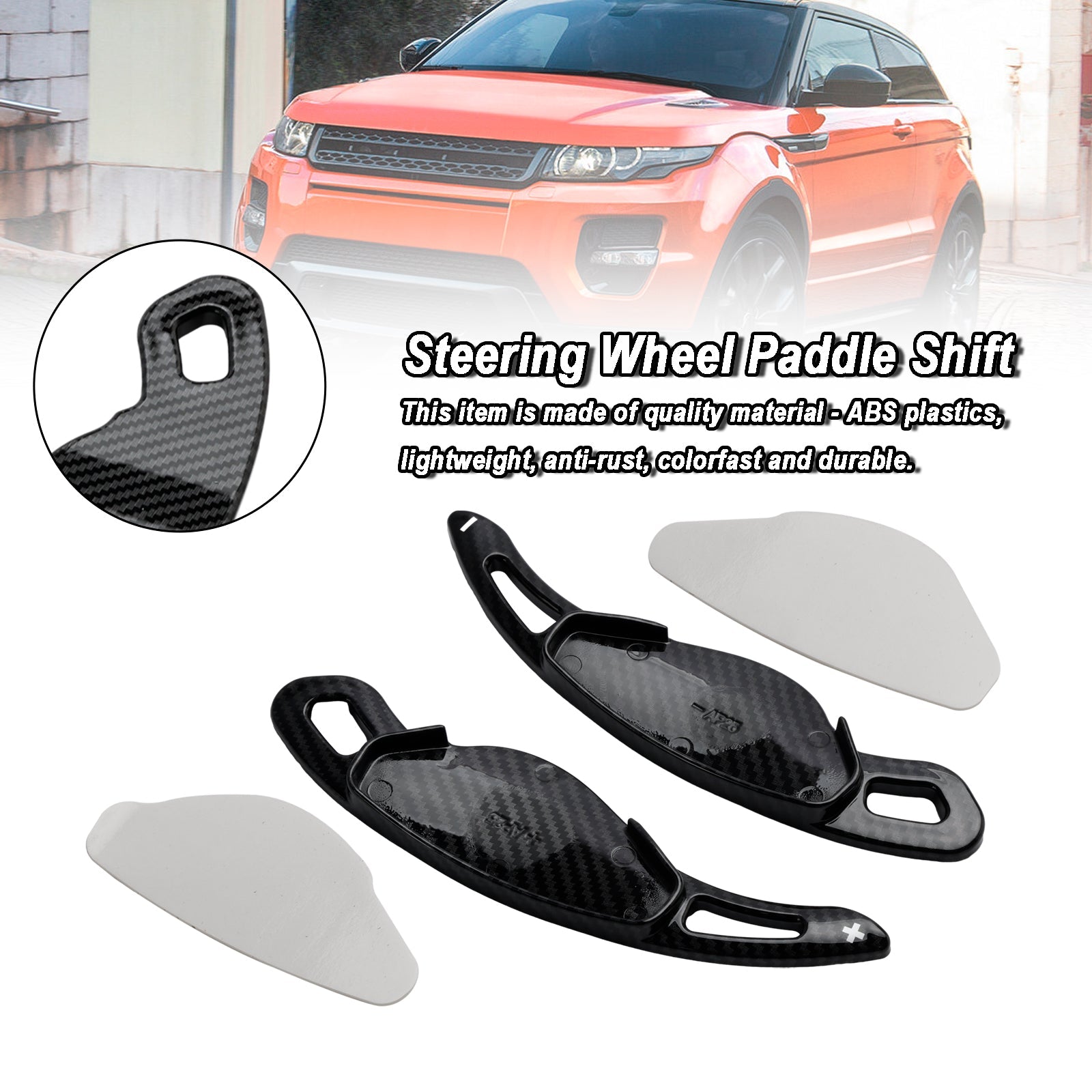 탄소 섬유 스타일 스티어링 휠 시프트 패들 시프터 피팅 재규어 XF XEL F- 타입