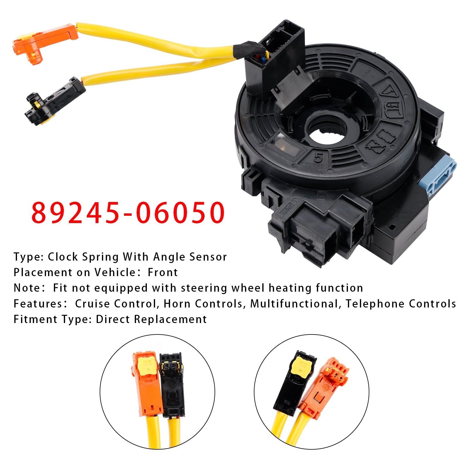 2012-2017 Toyota Camry Clock Spring With Angle Sensor 89245-06050